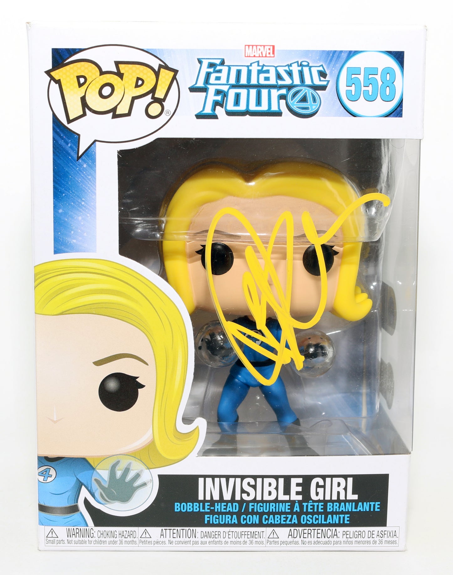 
                  
                    Jessica Alba as Sue Storm / Invisible Woman in Fantastic Four (SWAU) Signed Funko POP! #558
                  
                