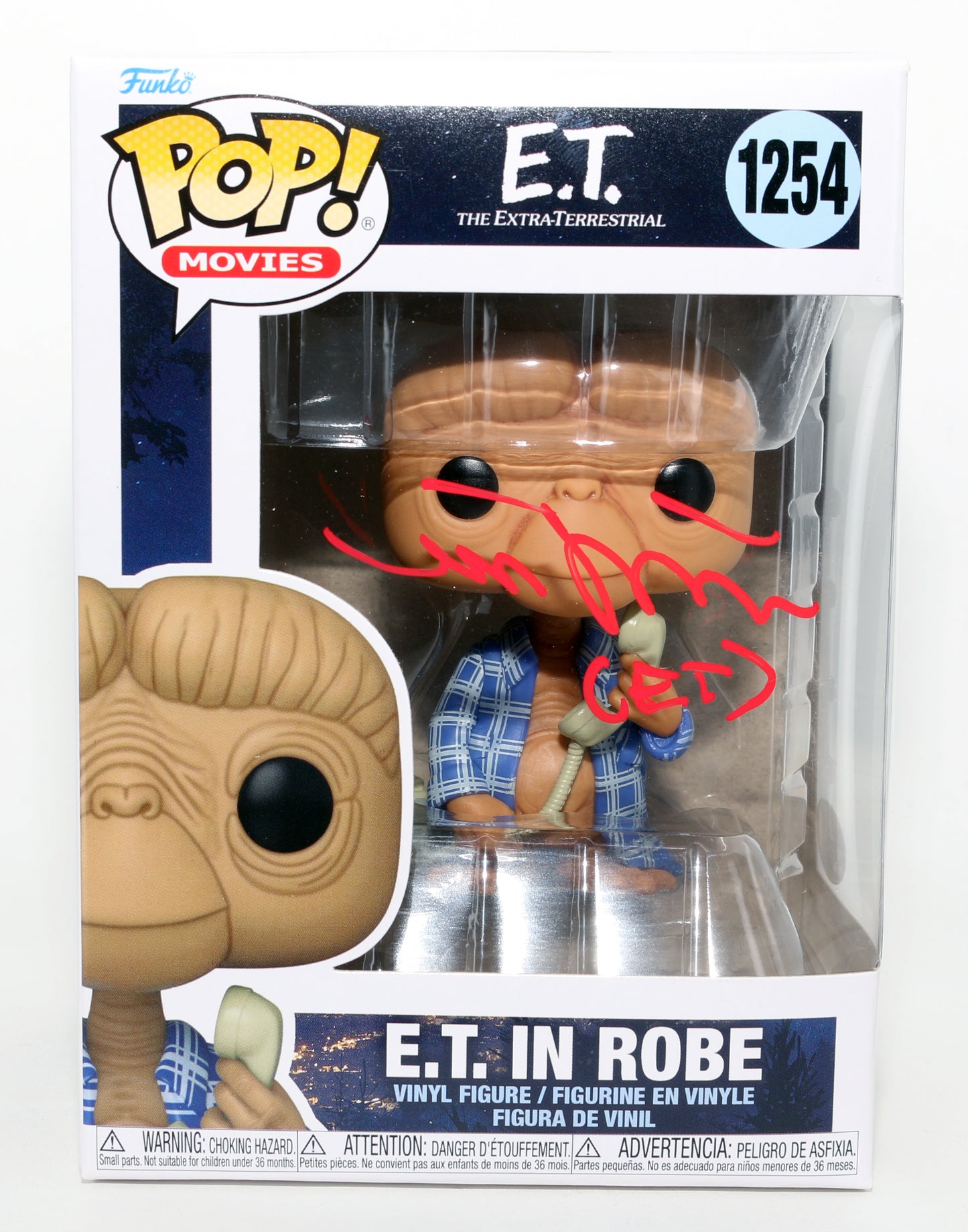
                  
                    Matthew De Meritt as E.T. in E.T The Extra-Terrestrial (JSA) Signed Funko POP! #1254 with Character Name
                  
                