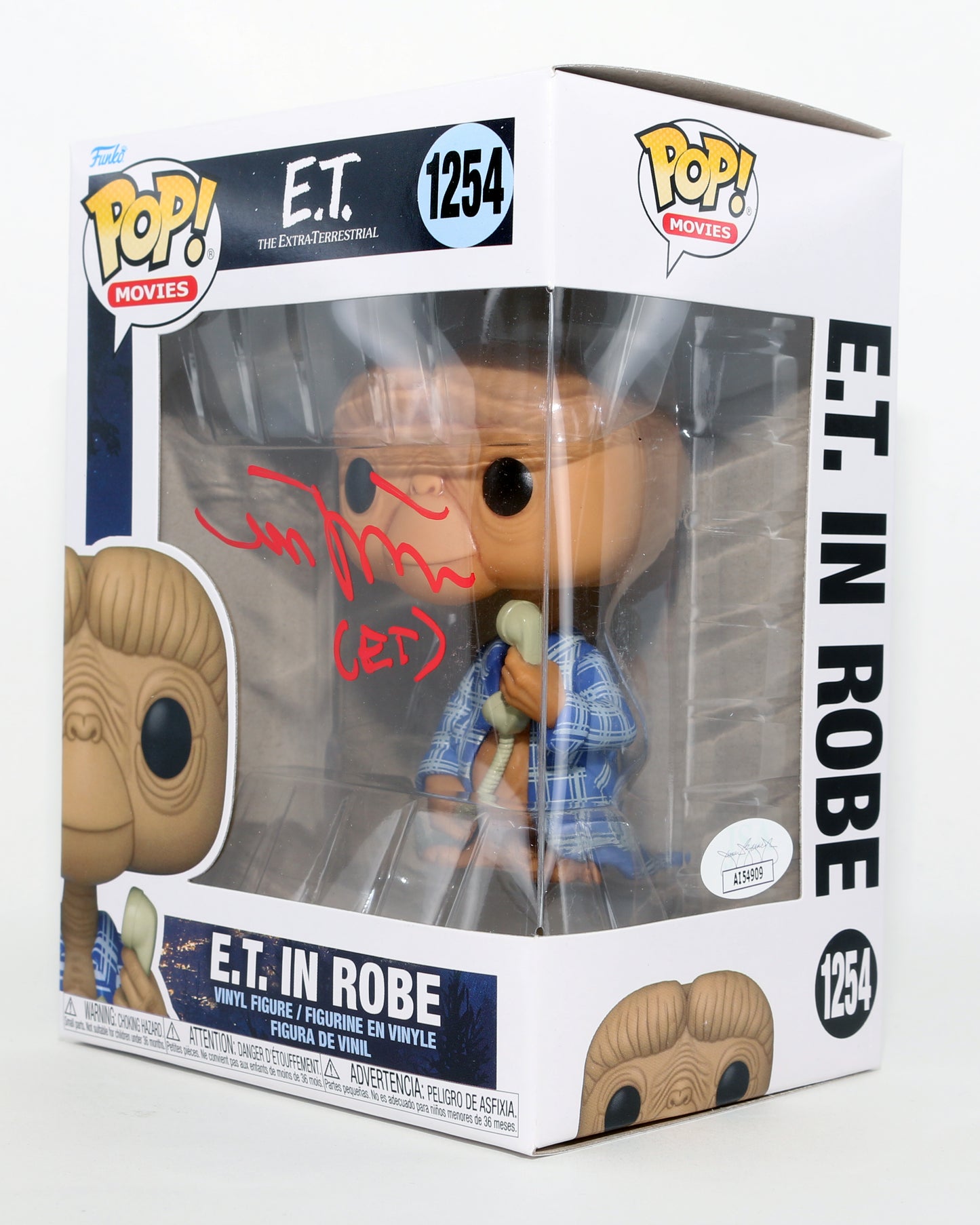 
                  
                    Matthew De Meritt as E.T. in E.T The Extra-Terrestrial (JSA) Signed Funko POP! #1254 with Character Name
                  
                