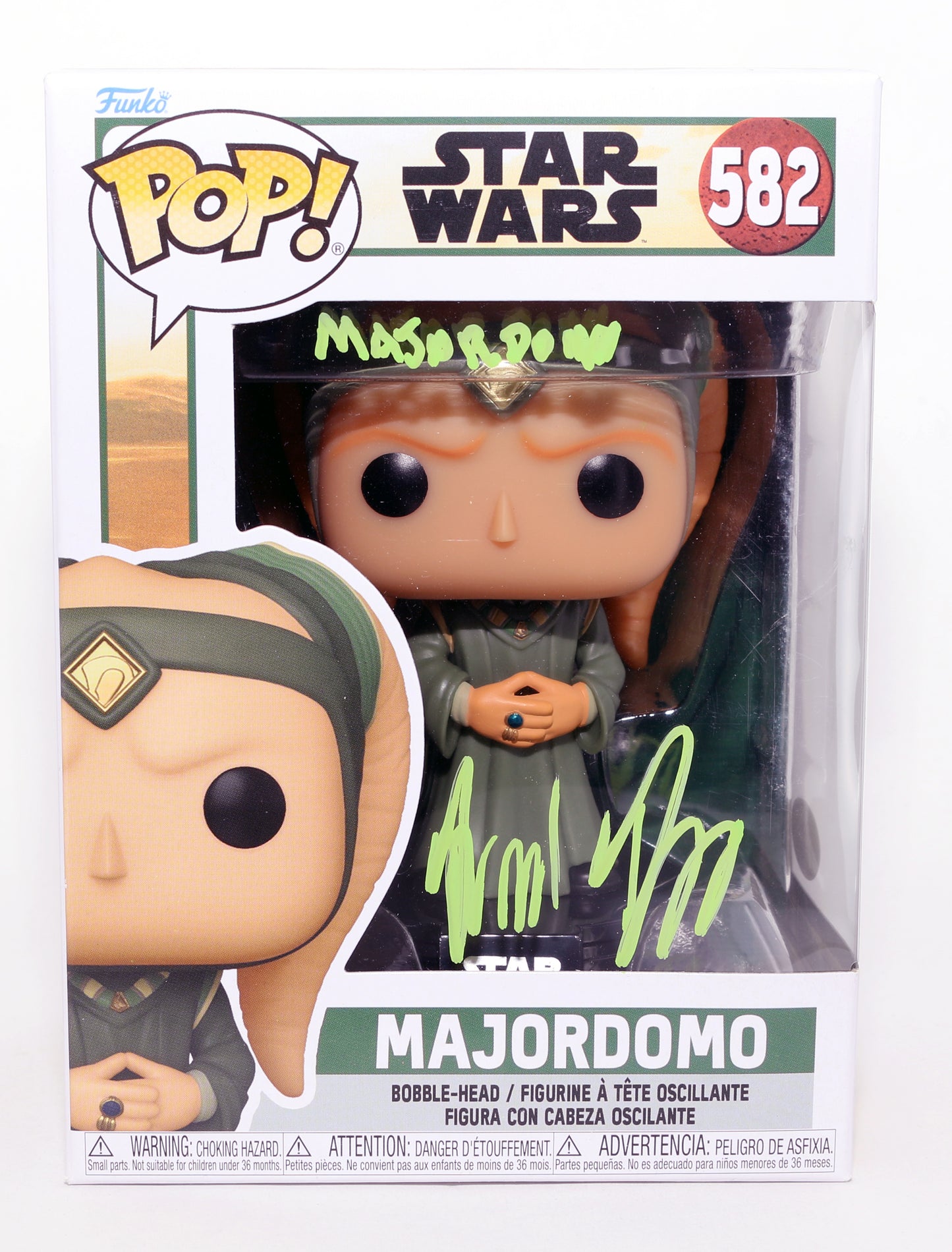 
                  
                    David Pasquesi as Majordomo in Star Wars: The Book of Boba Fett (JSA) Signed Funko POP! #582 with Character Name
                  
                