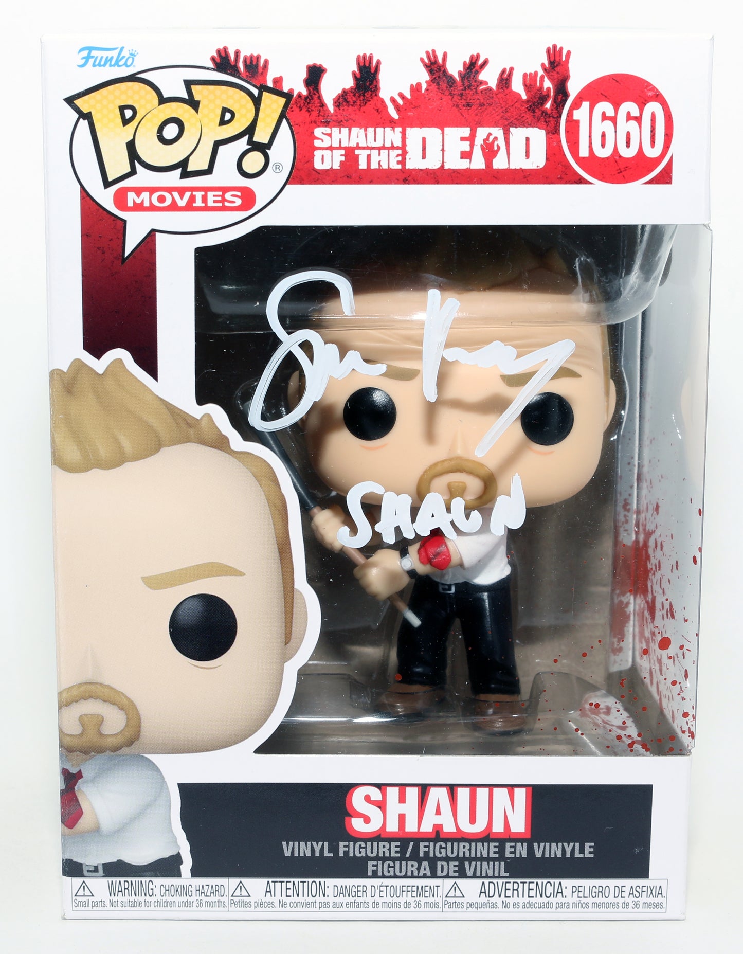
                  
                    Simon Pegg as Shaun in Shaun of the Dead (JSA) Signed Funko POP! #1660 with Character Name
                  
                