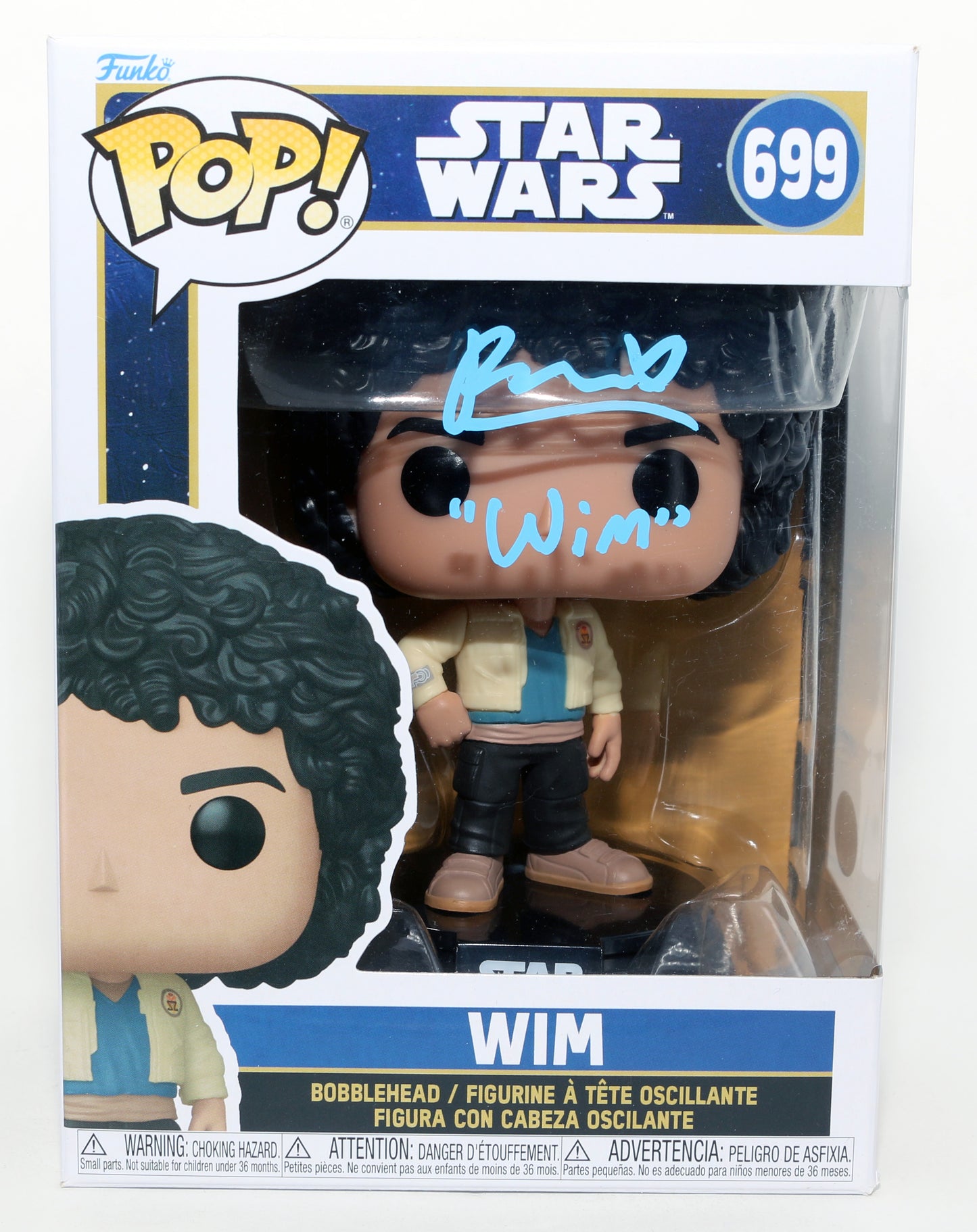 
                  
                    Ravi Cabot-Conyers as Wim in Star Wars: Skeleton Crew (JSA) Signed Funko POP! #699 with Character Name
                  
                