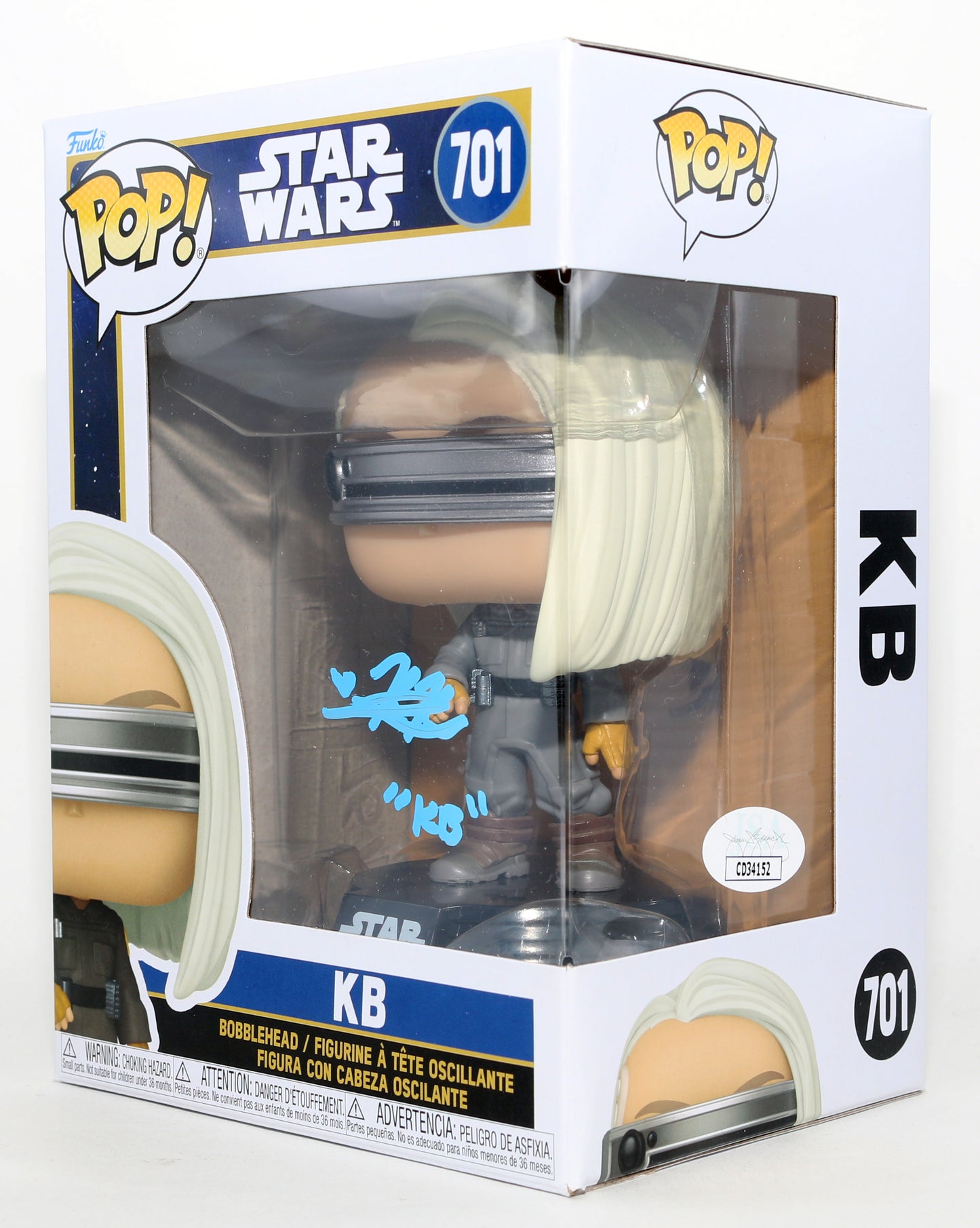 
                  
                    Kyriana Kratter as KB in Star Wars: Skeleton Crew (JSA) Signed Funko POP! #701 with Character Name
                  
                