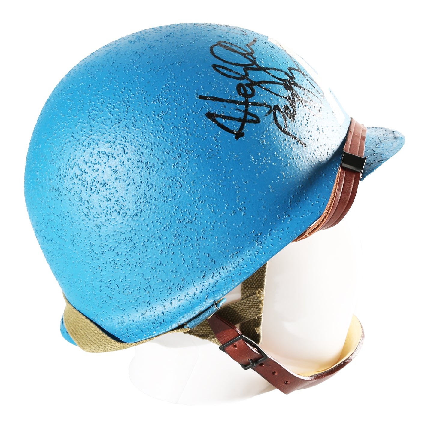 
                  
                    Chris Evans as Steve Rogers / Captain America, Hayley Atwell as Peggy Carter, & Sebastian Stan as Bucky Barnes in Captain America: The First Avenger Signed Prop Replica Helmet
                  
                