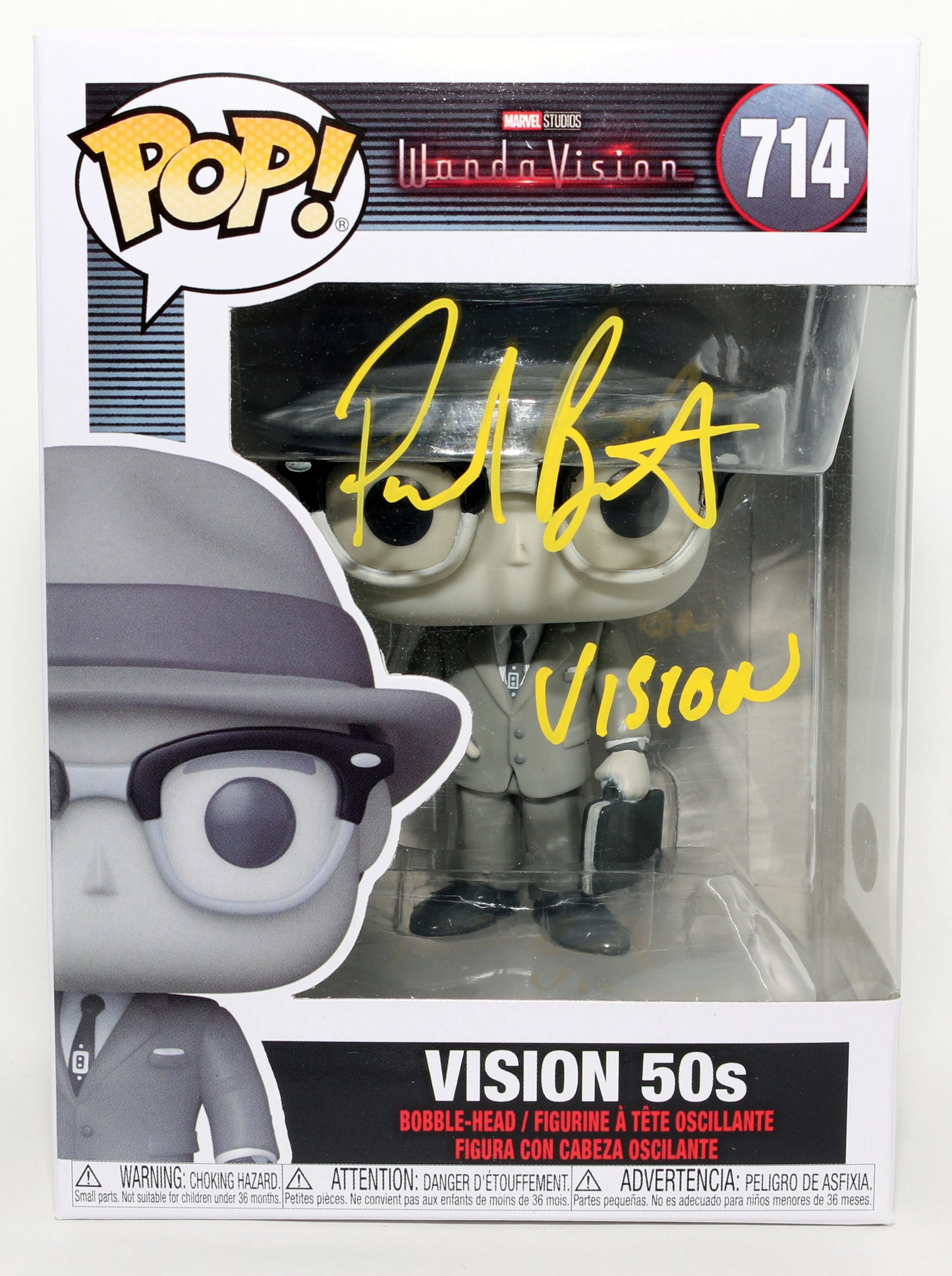 
                  
                    Paul Bettany as Vision [50's] in WandaVision (JSA) Signed Funko POP! #714 with Character Name
                  
                