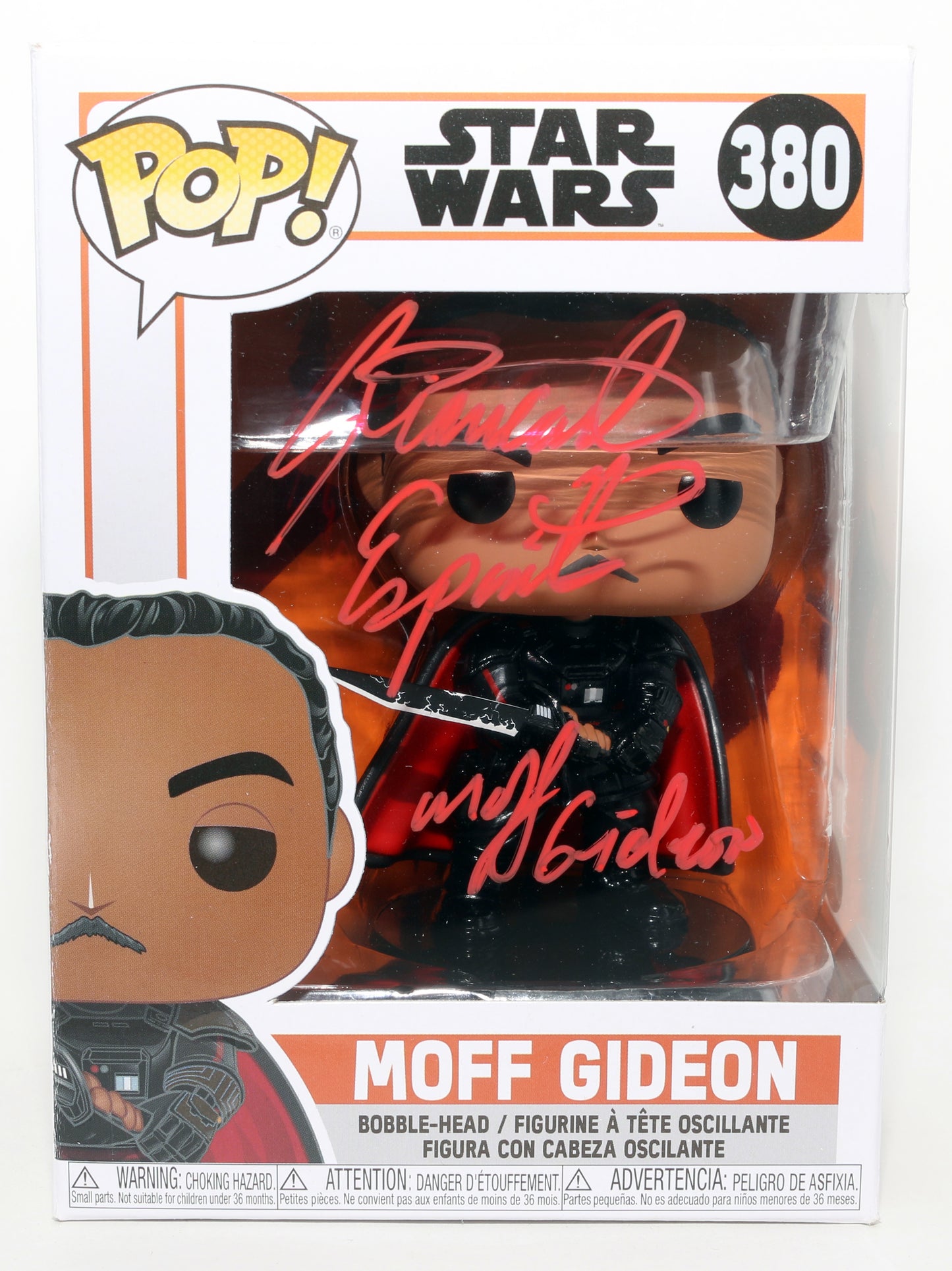 
                  
                    Giancarlo Esposito as Moff Gideon in Star Wars: The Mandalorian (JSA) Signed Funko POP! #380 with Character Name
                  
                