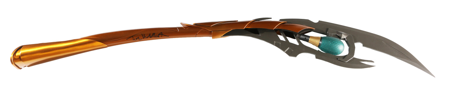 
                  
                    Tom Hiddleston as Loki in The Avengers (JSA Witnessed) Signed Prop Replica Sceptor
                  
                