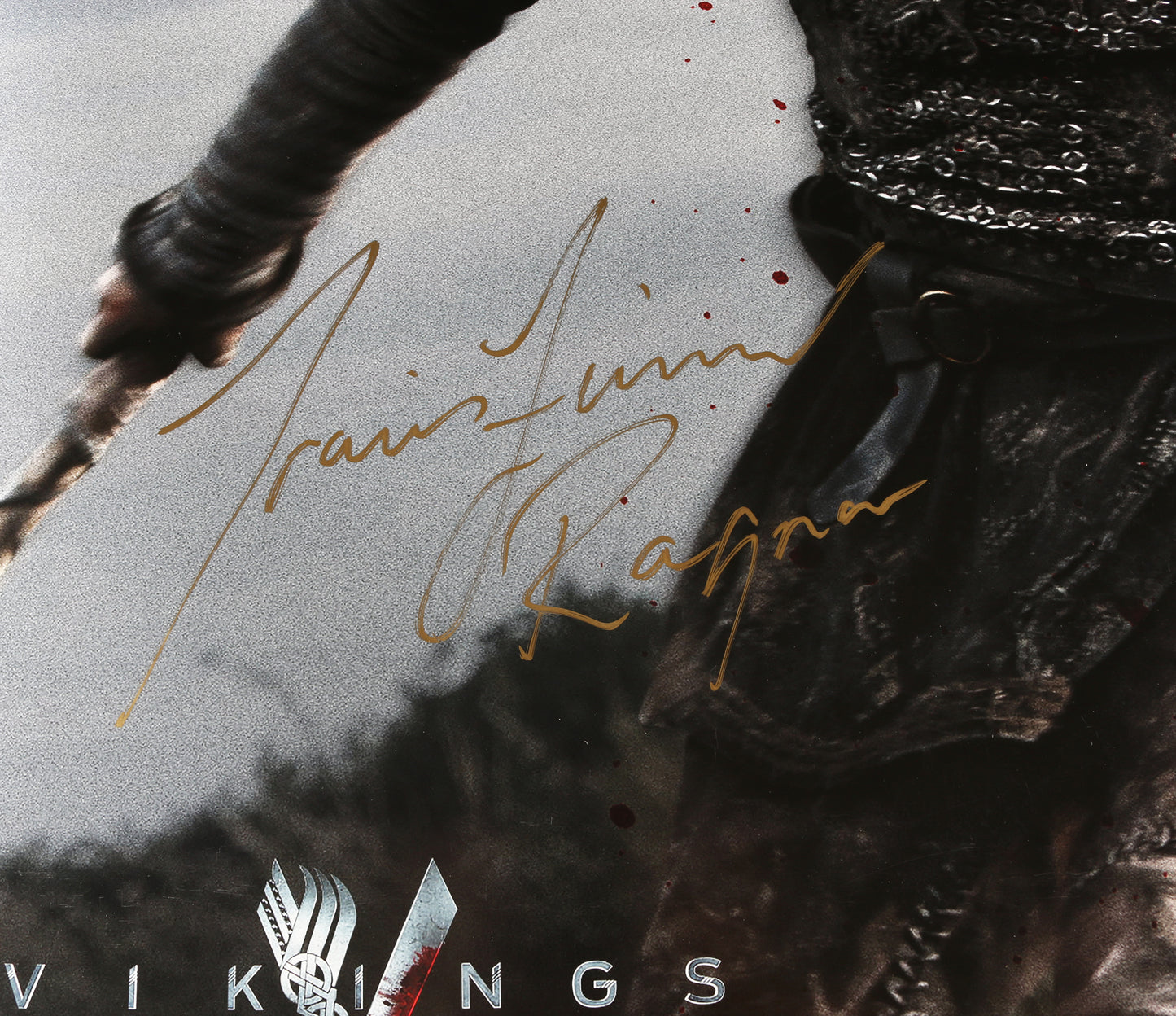 
                  
                    Travis Fimmel as Ragnar Lothbrok in Vikings Signed 24x36 Poster with Character Name
                  
                
