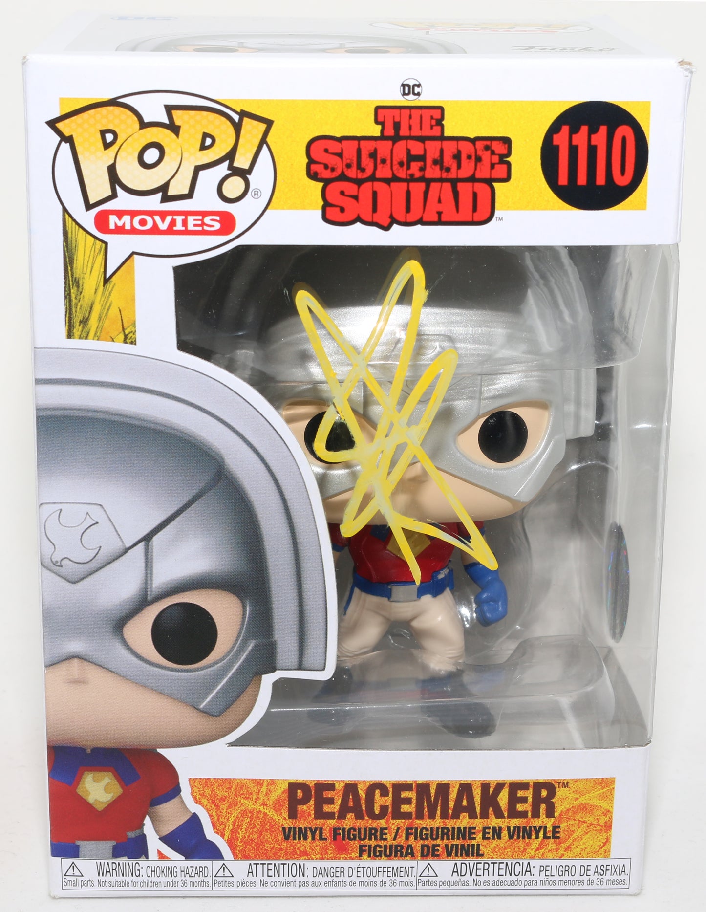 
                  
                    John Cena as Peacemaker in The Suicide Squad (SWAU) Signed Funko POP! #1110
                  
                
