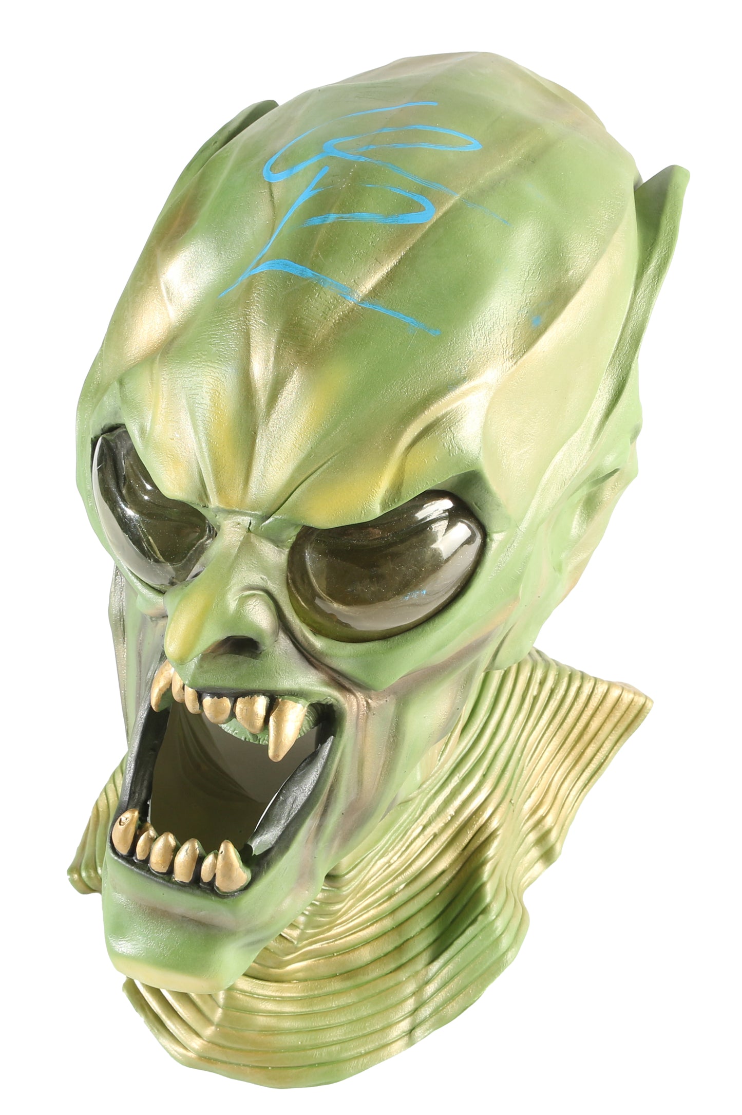 
                  
                    Willem Dafoe as The Green Goblin in Spider-Man (Beckett) Signed Prop Replica Mask
                  
                
