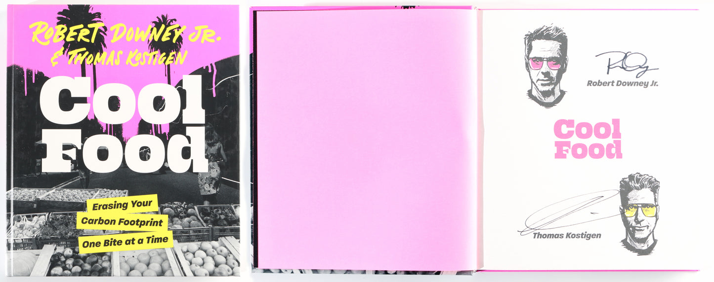 
                  
                    Cool Food Hardcover Book Signed by Iron Man Actor / Author: Robert Downey Jr. & Author: Thomas Kostigen
                  
                