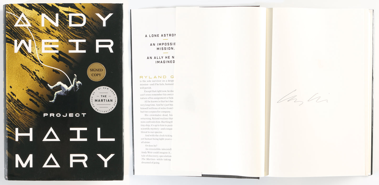 
                  
                    Project Hail Mary Hardcover Book Signed by Author: Andy Weir
                  
                