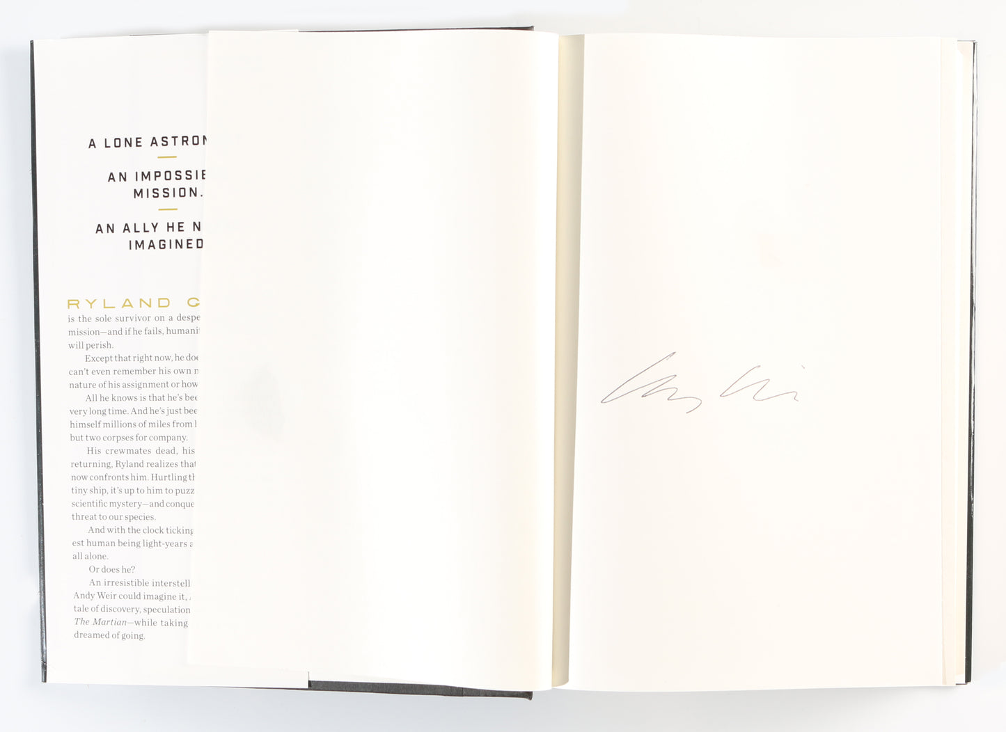 
                  
                    Project Hail Mary Hardcover Book Signed by Author: Andy Weir
                  
                