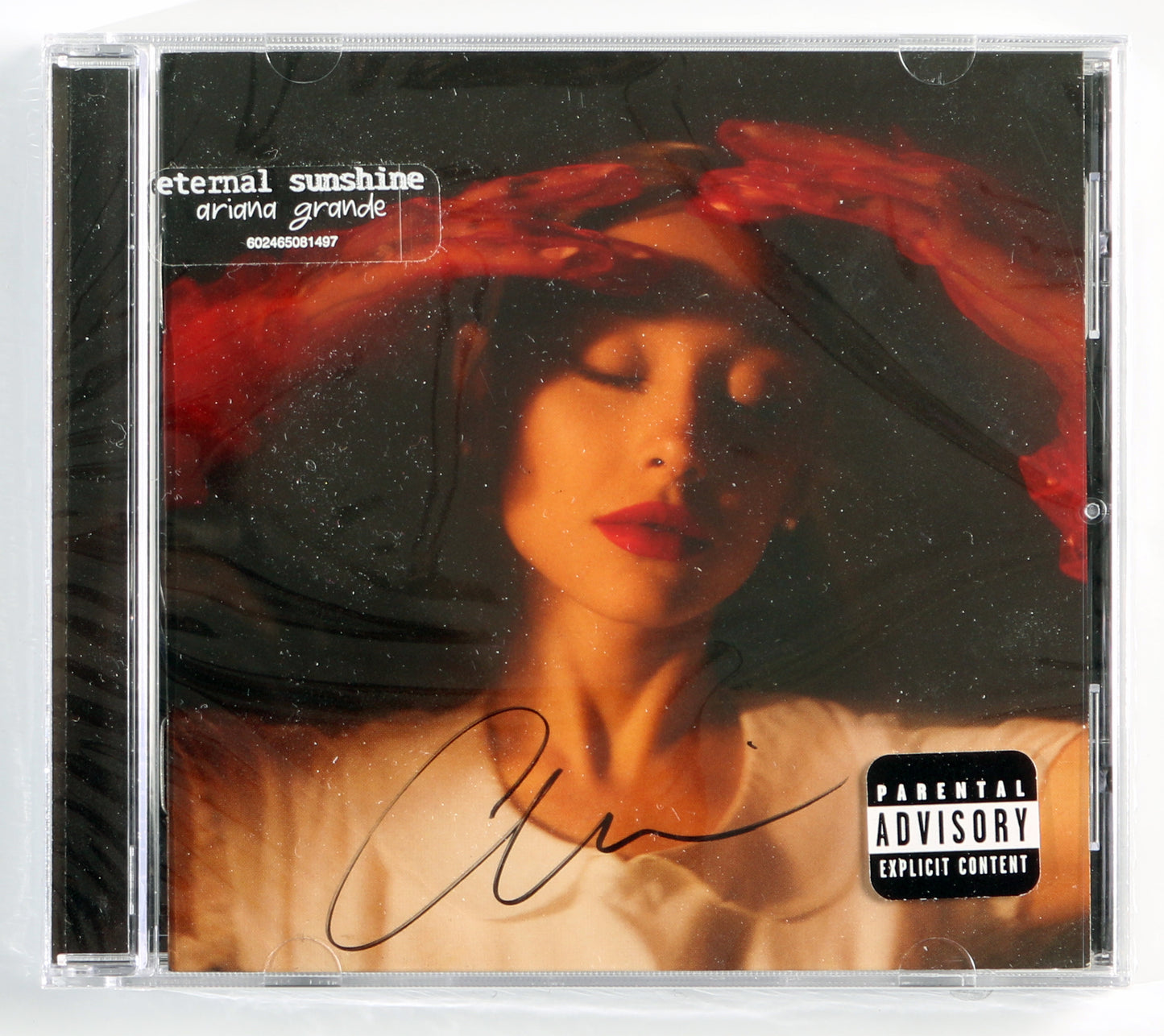 
                  
                    Ariana Grande: Eternal Sunshine CD Album Cover Signed by Ariana Grande
                  
                