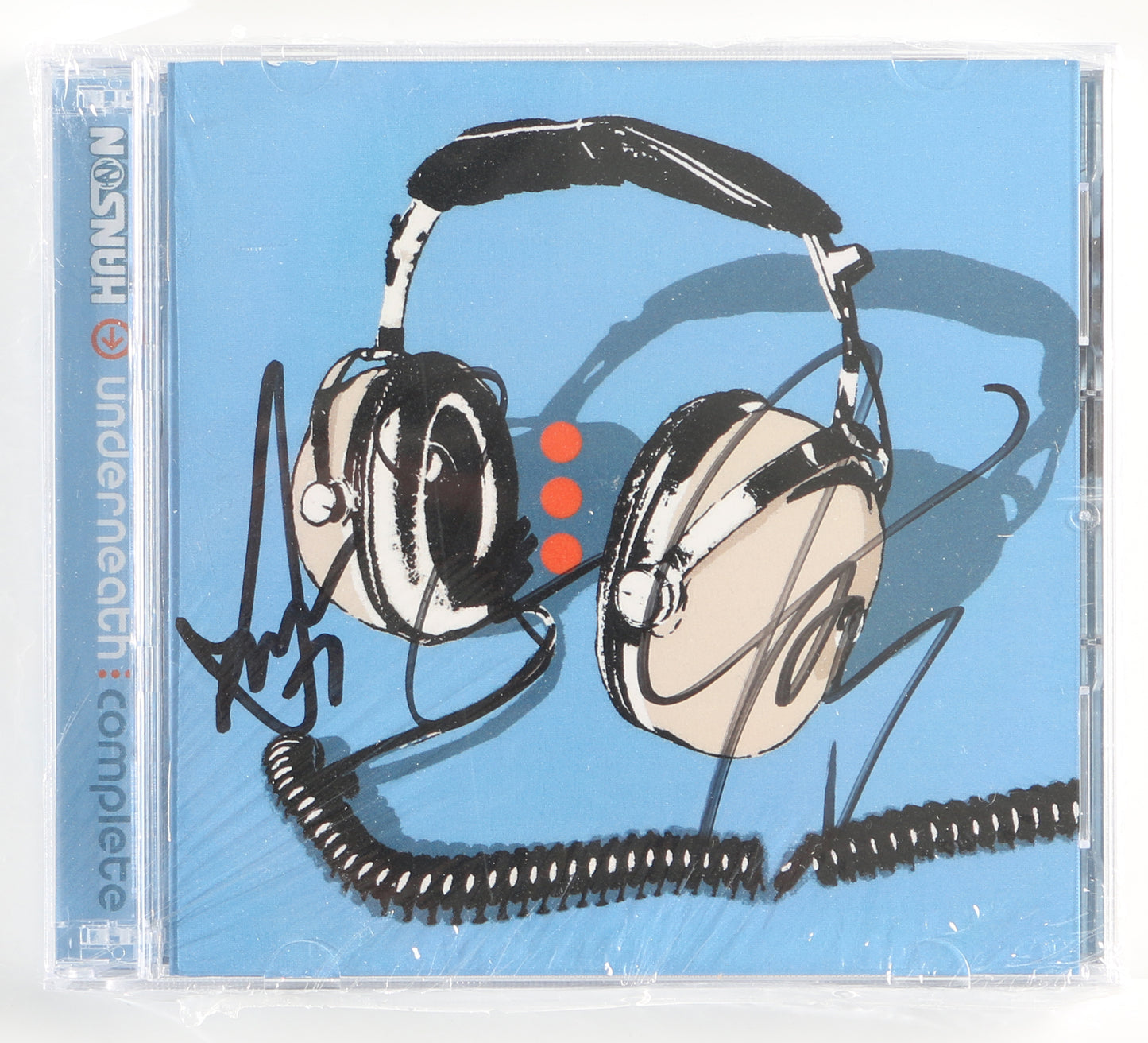 
                  
                    Hanson: Underneath: Complete CD Album Cover Signed by Taylor Hanson, Zac Hanson, & Isaac Hanson
                  
                