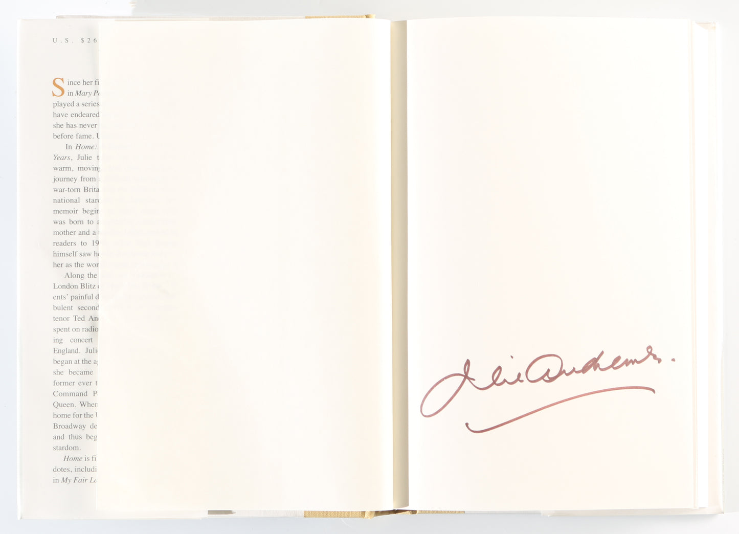 
                  
                    Home: A Memoir of My Early Years Hardcover Book Signed by The Sound of Music & Mary Poppins Actress / Author: Julie Andrews
                  
                