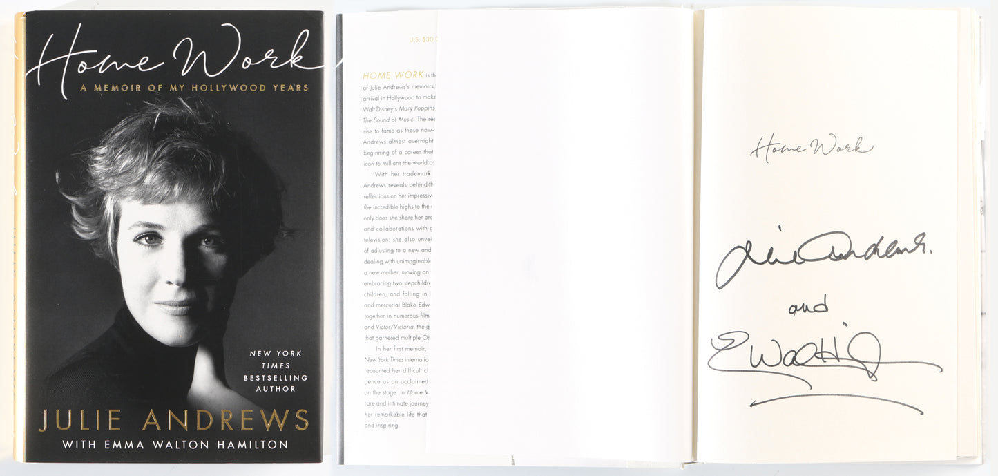 
                  
                    Home Work: A Memoir of My Hollywood Years Hardcover Book Signed by The Sound of Music & Mary Poppins Actress / Author: Julie Andrews & Author: Emma Walton Hamilton
                  
                