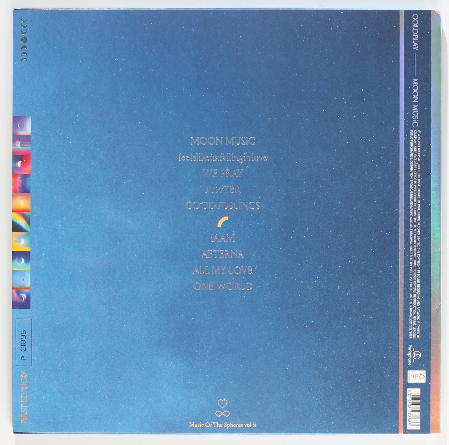 
                  
                    Coldplay: Moon Music LP 12" Vinyl Record Insert Signed by Jonny Buckland, Will Champion, Guy Berryman, & Chris Martin
                  
                