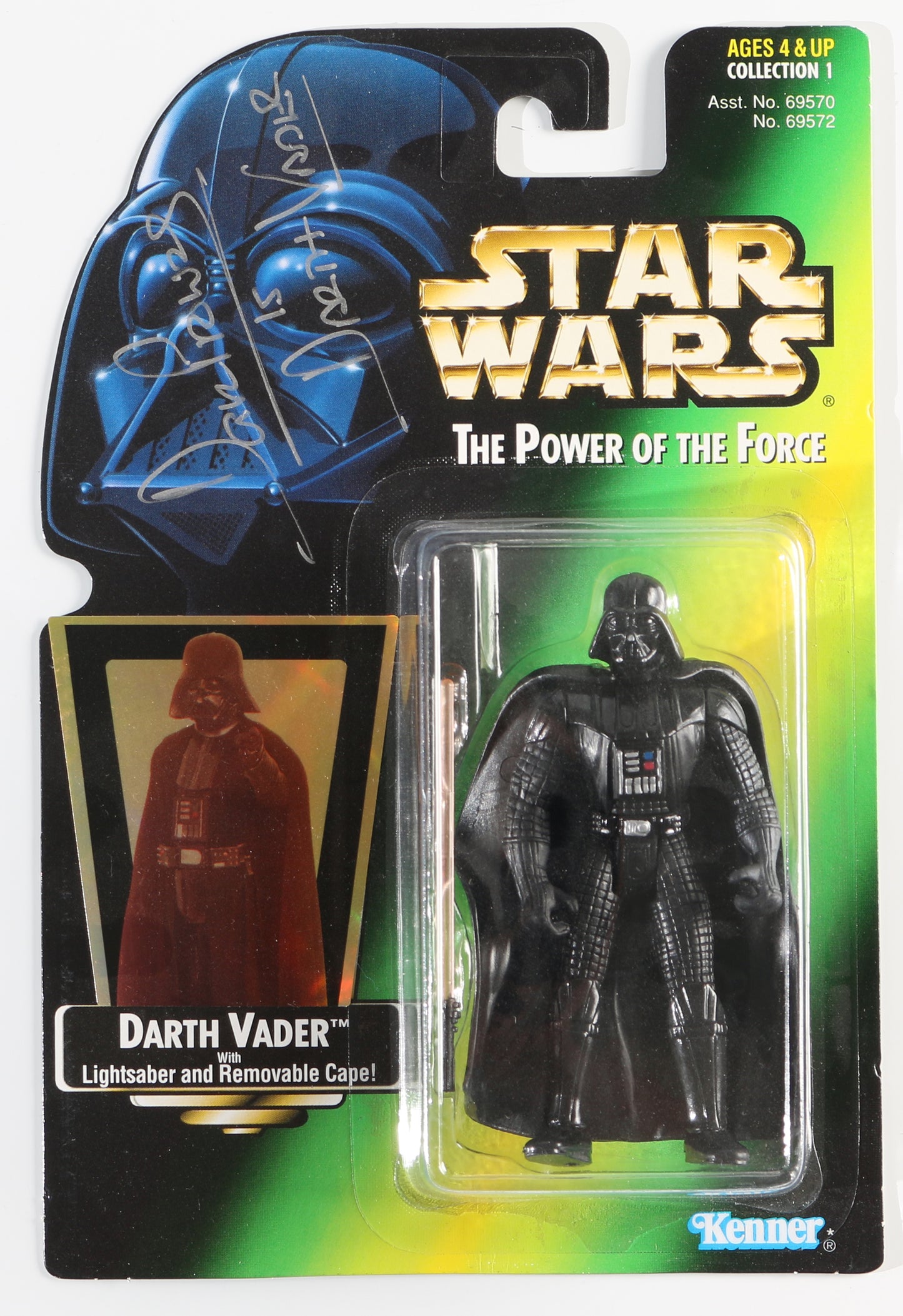 
                  
                    Dave Prowse as Darth Vader in Star Wars: Return of the Jedi Signed Kenner Power of the Force Action Figure with Character Name
                  
                