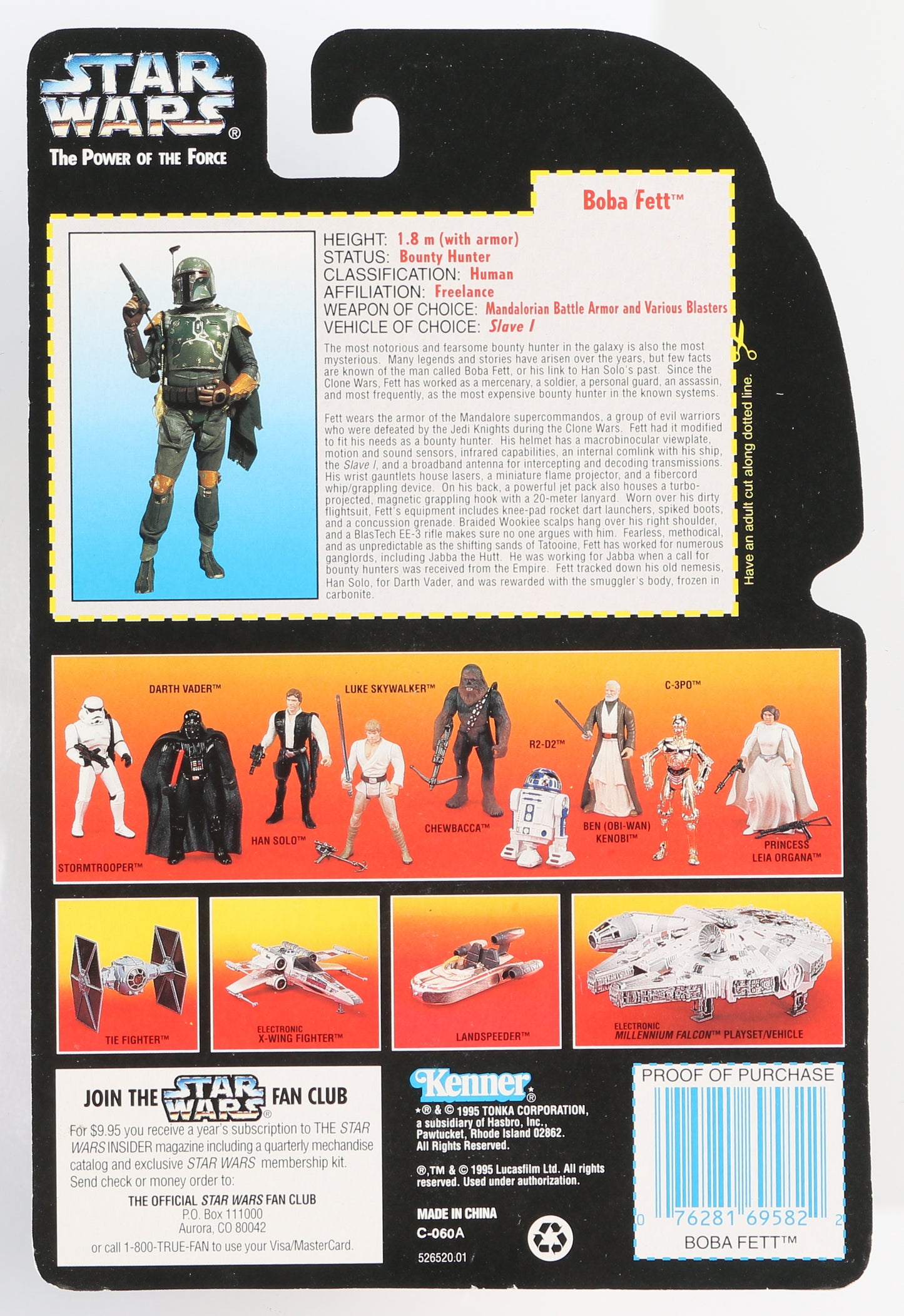 
                  
                    Jeremy Bulloch as Boba Fett in Star Wars: The Empire Strikes Back Signed Kenner Power of the Force Action Figure with Character Name
                  
                