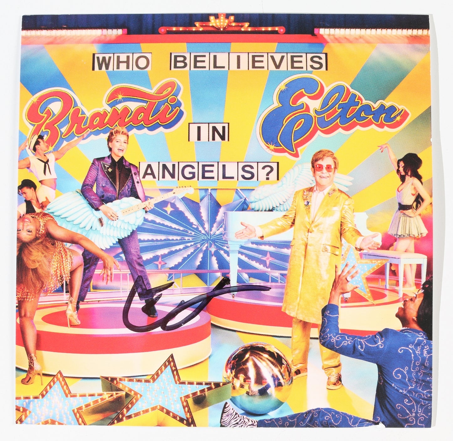 
                  
                    Elton John & Brandi Carlile: Who Believes in Angels? CD Insert Signed by Elton John
                  
                