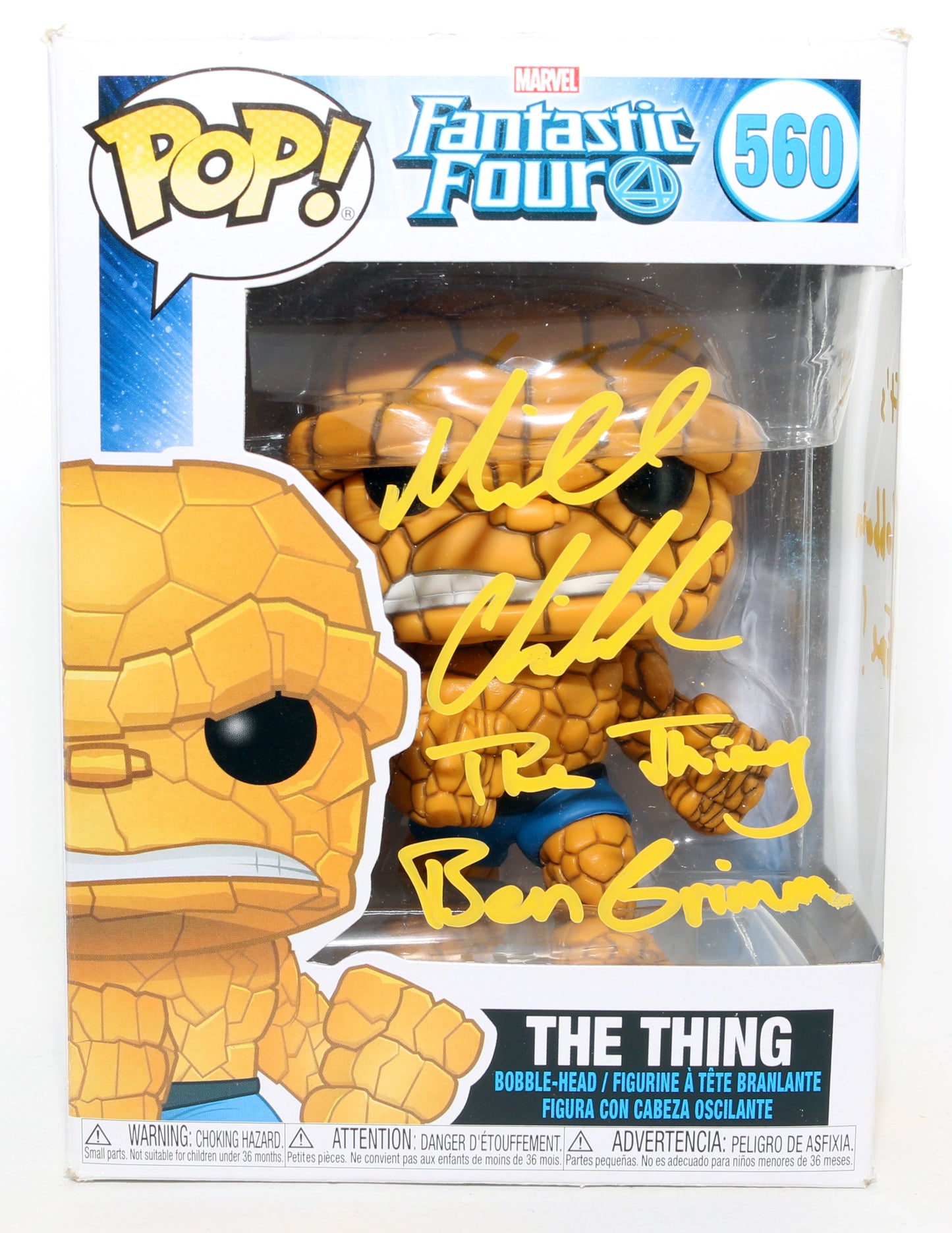 
                  
                    Michael Chiklis as Ben Grimm / The Thing in Fantastic Four Signed Funko POP! #560 with Character Names & Quote
                  
                