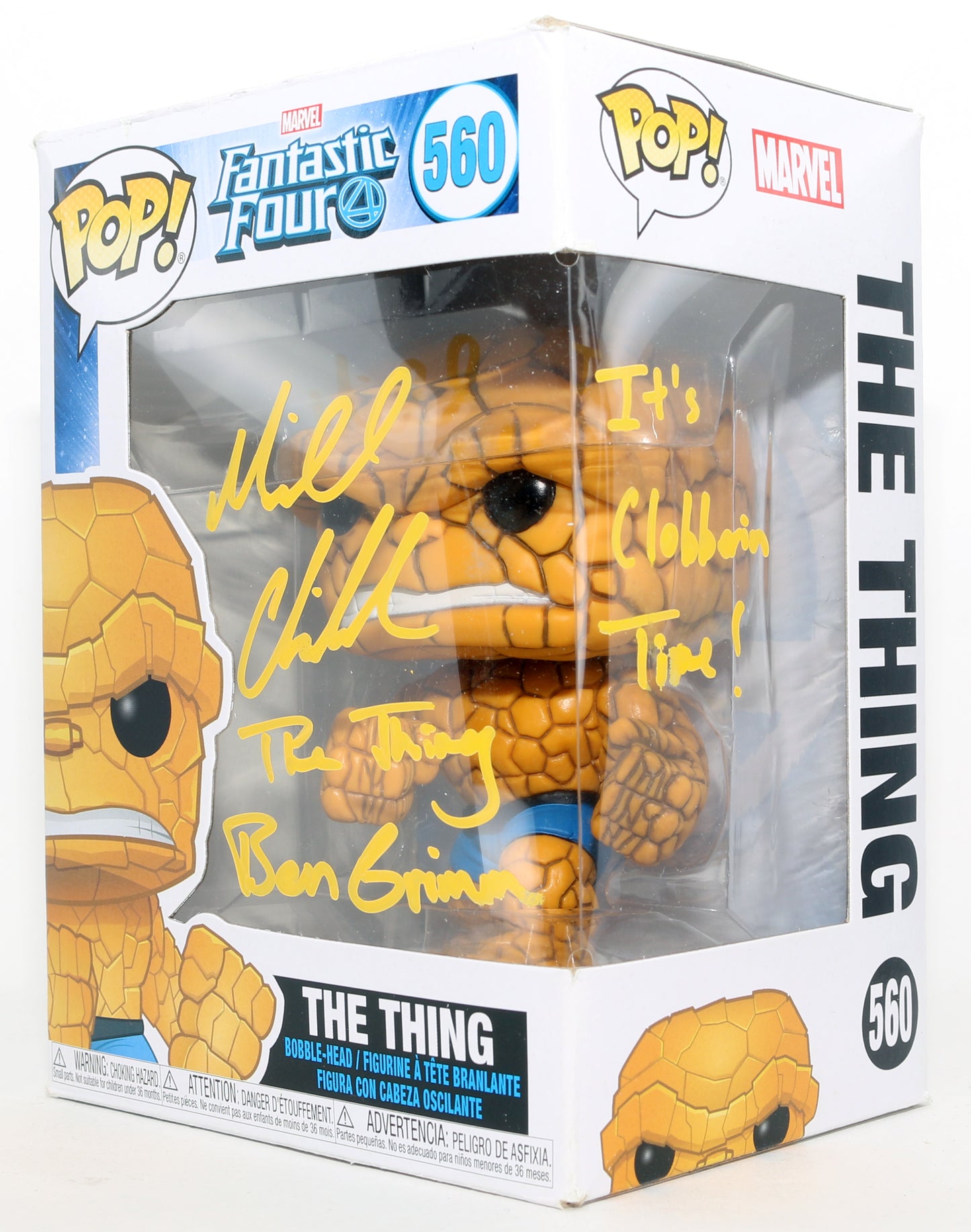 
                  
                    Michael Chiklis as Ben Grimm / The Thing in Fantastic Four Signed Funko POP! #560 with Character Names & Quote
                  
                