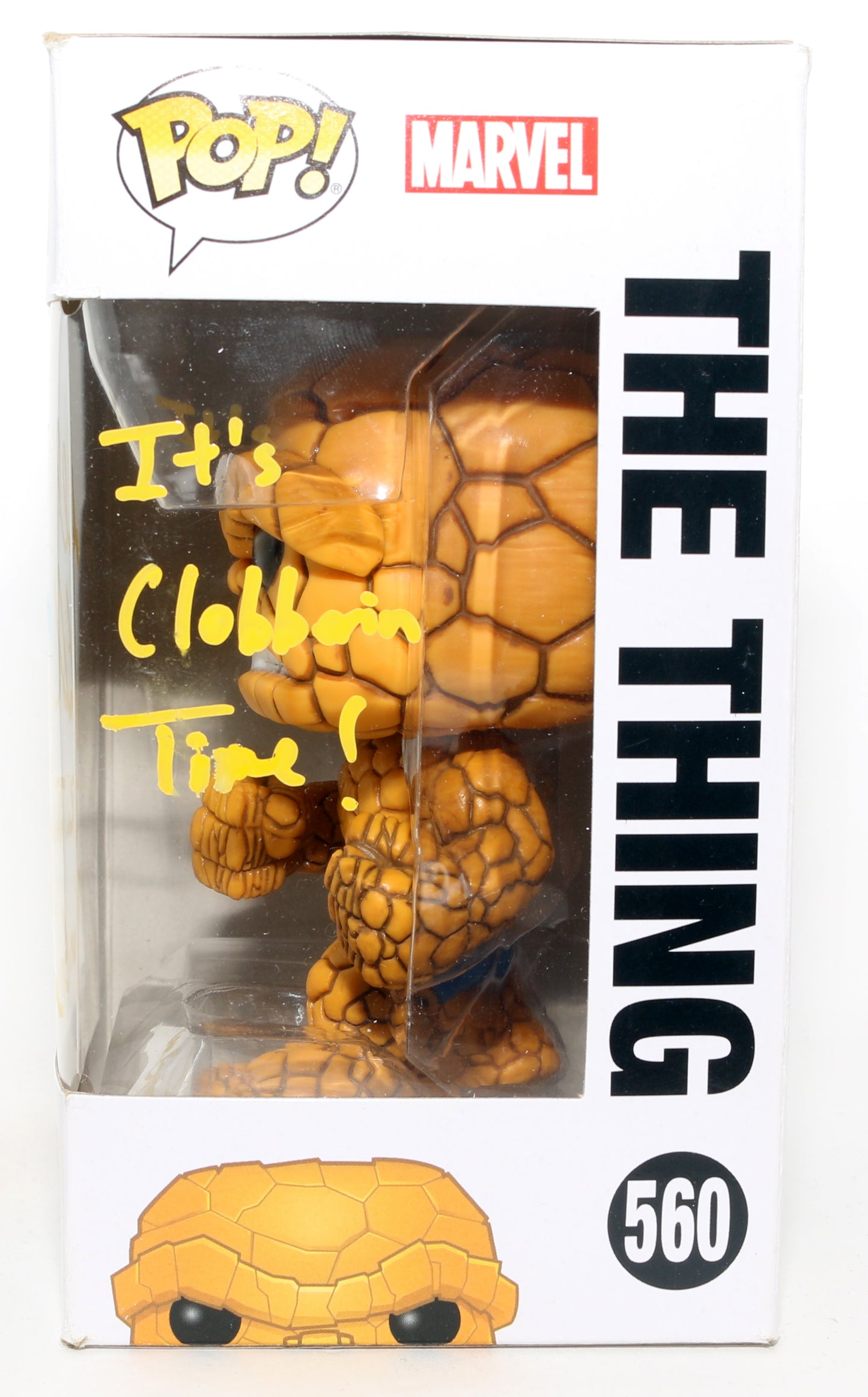 
                  
                    Michael Chiklis as Ben Grimm / The Thing in Fantastic Four Signed Funko POP! #560 with Character Names & Quote
                  
                