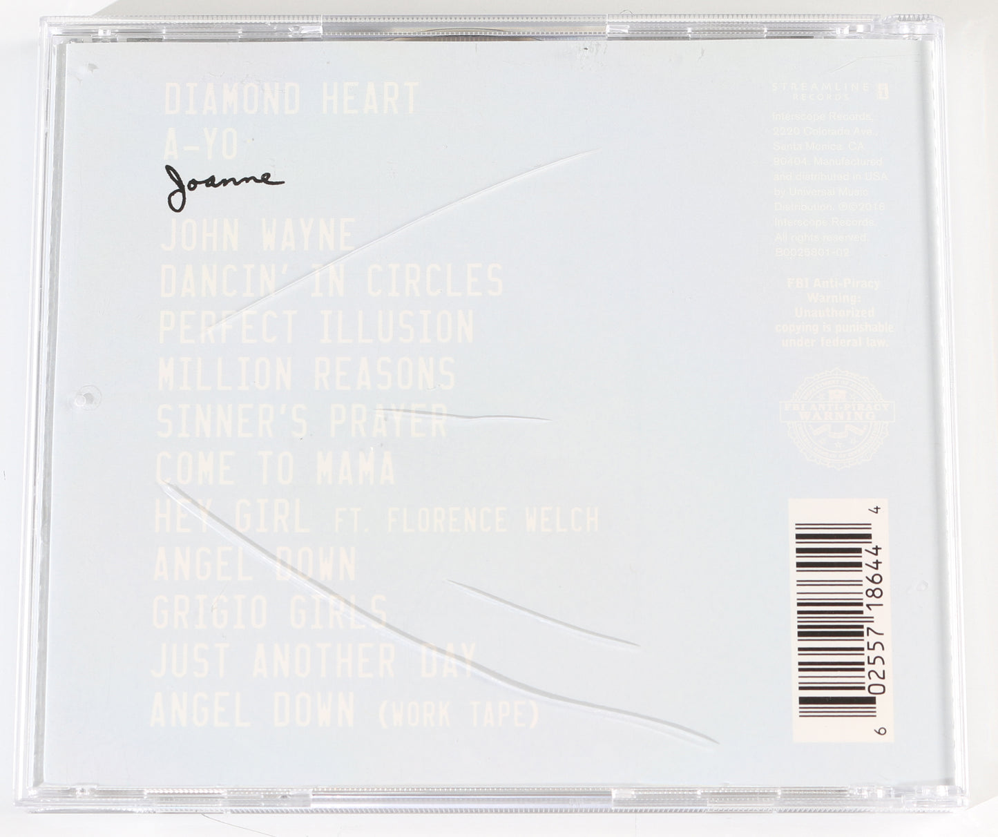 
                  
                    Joanne CD Album with Cover (JSA) Signed by Lady Gaga
                  
                