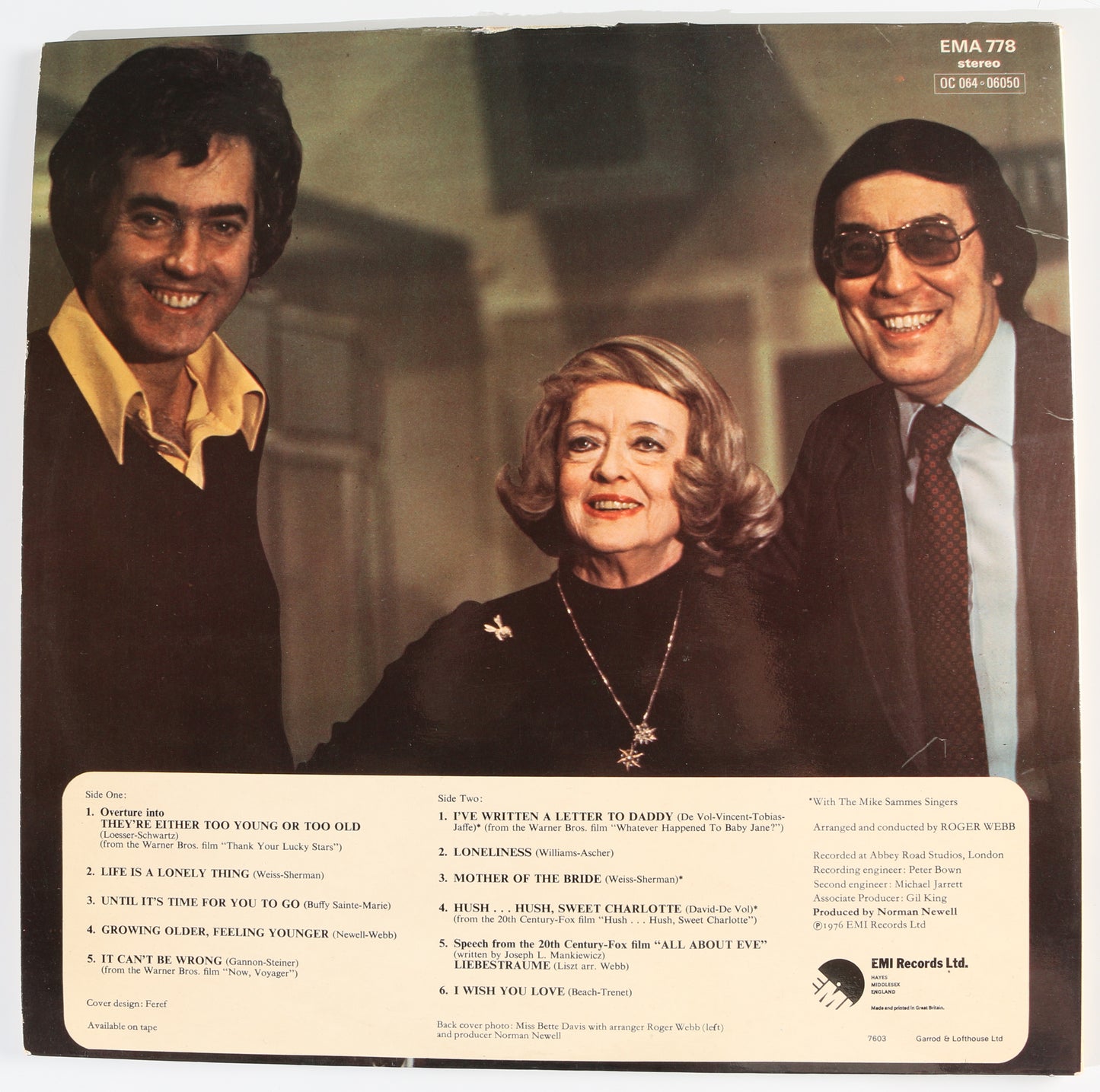 
                  
                    Miss Bette Davis 12" Vinyl Record Sleeve Signed by Bette Davis
                  
                