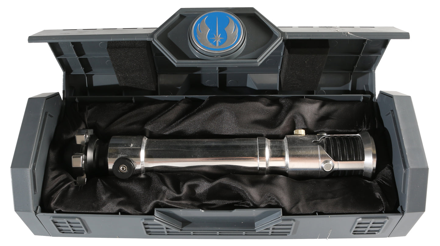 
                  
                    Obi-Wan from Star Wars Galaxy's Edge Prop Replica Lightsaber with Plaque Signed by Ewan McGregor
                  
                