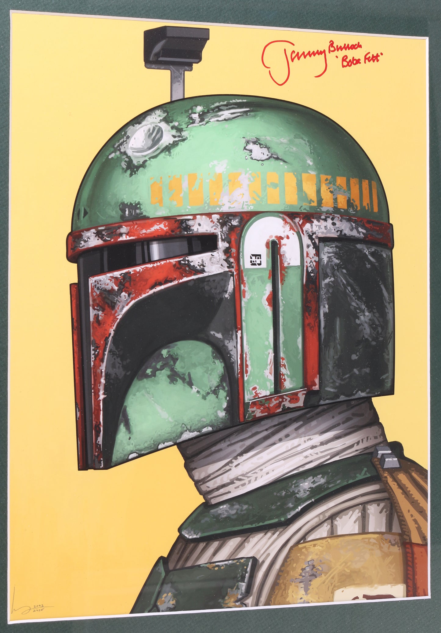 
                  
                    Jeremy Bulloch as Boba Fett in Star Wars: The Empire Strikes Back Framed Signed 12x16 Art Print #2092/2755
                  
                
