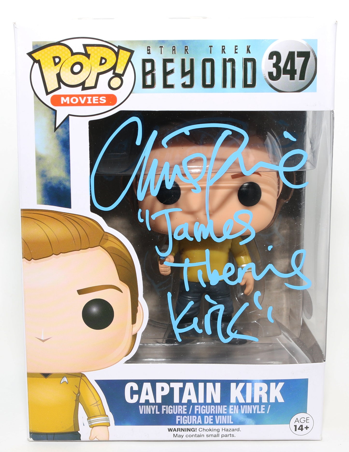 
                  
                    Chris Pine as Captain Kirk in Star Trek: Beyond (JSA) Signed Funko POP! #347 with Character Name
                  
                