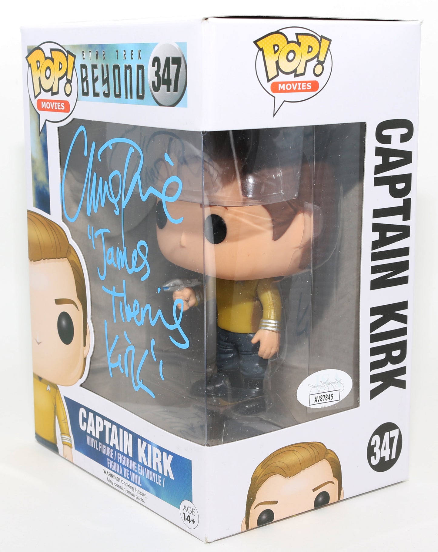 
                  
                    Chris Pine as Captain Kirk in Star Trek: Beyond (JSA) Signed Funko POP! #347 with Character Name
                  
                