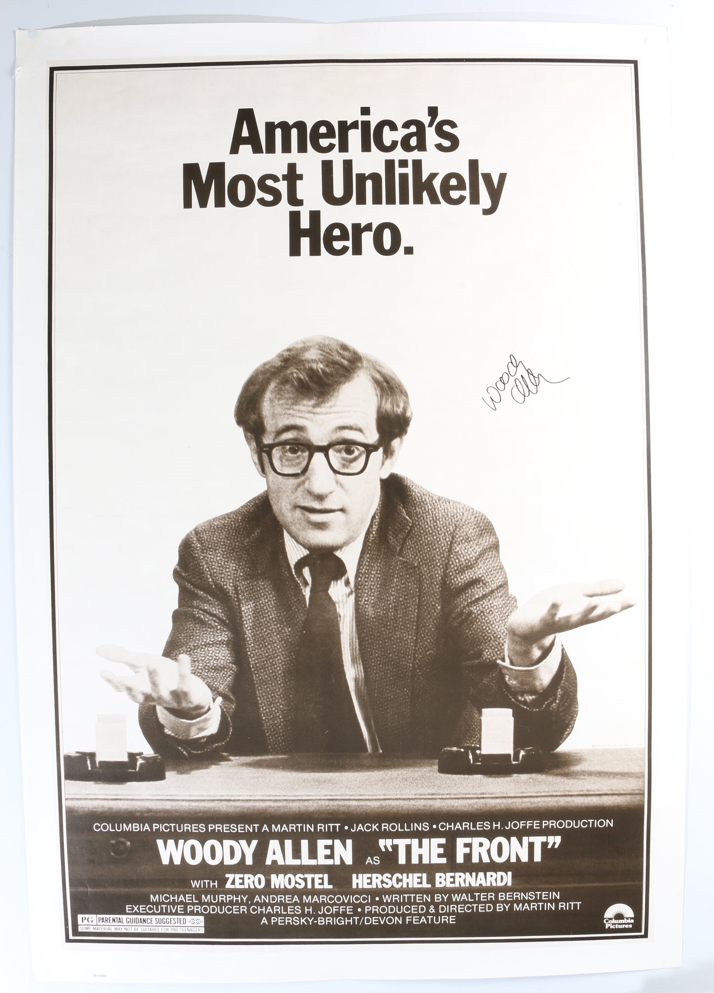 
                  
                    Woody Allen as Howard Prince in The Front Signed 26x38 Poster
                  
                