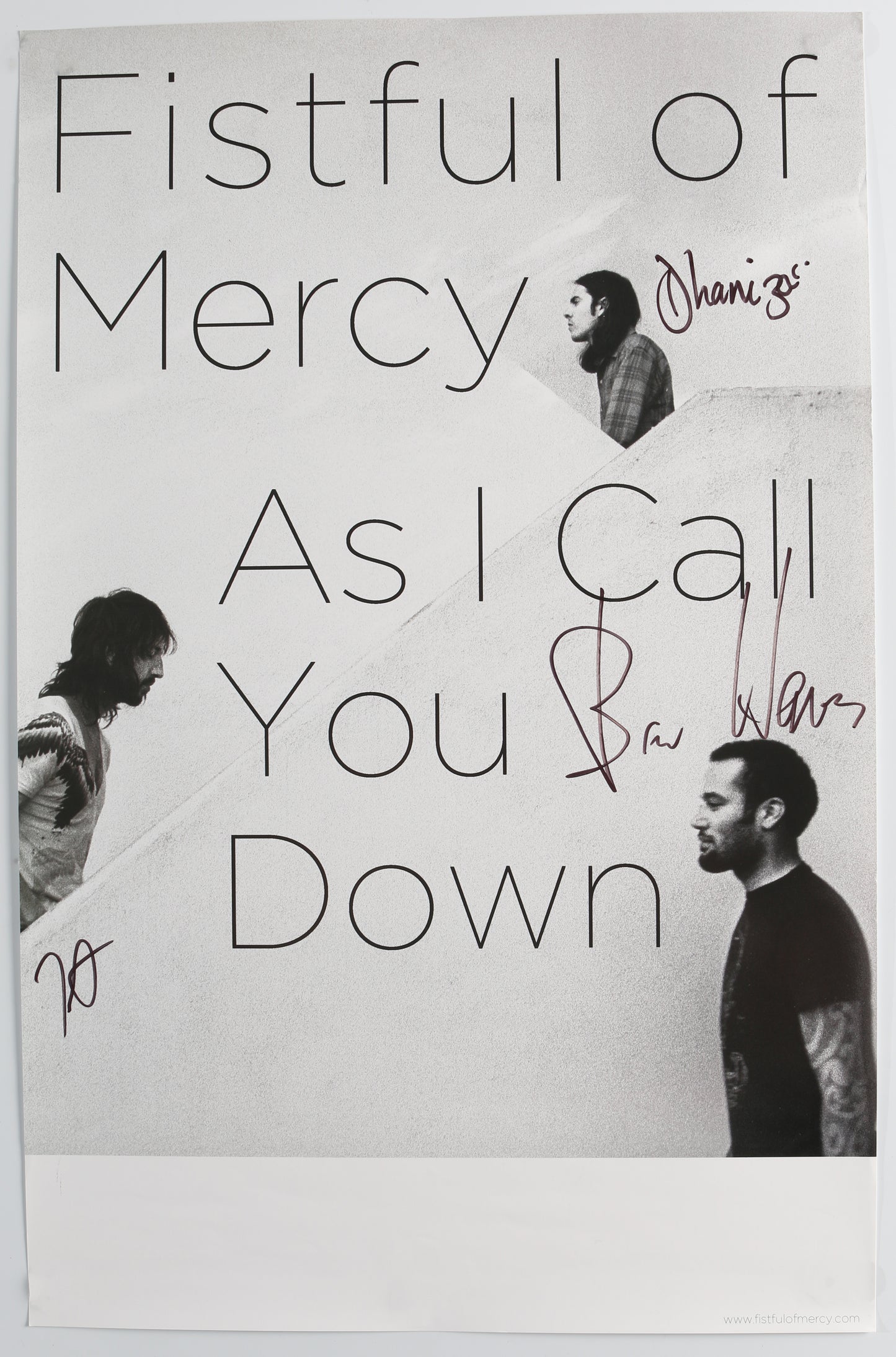 
                  
                    Fistful of Mercy: As I Call You Down 11x17 Poster Band Signed by Dhani Harrison, Ben Harper, & Joseph Arthur
                  
                