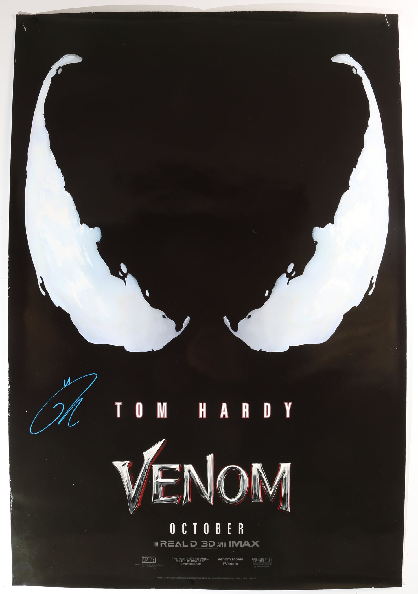 
                  
                    Tom Hardy as Eddie Brock / Venom in Venom Signed 27x40 Poster
                  
                