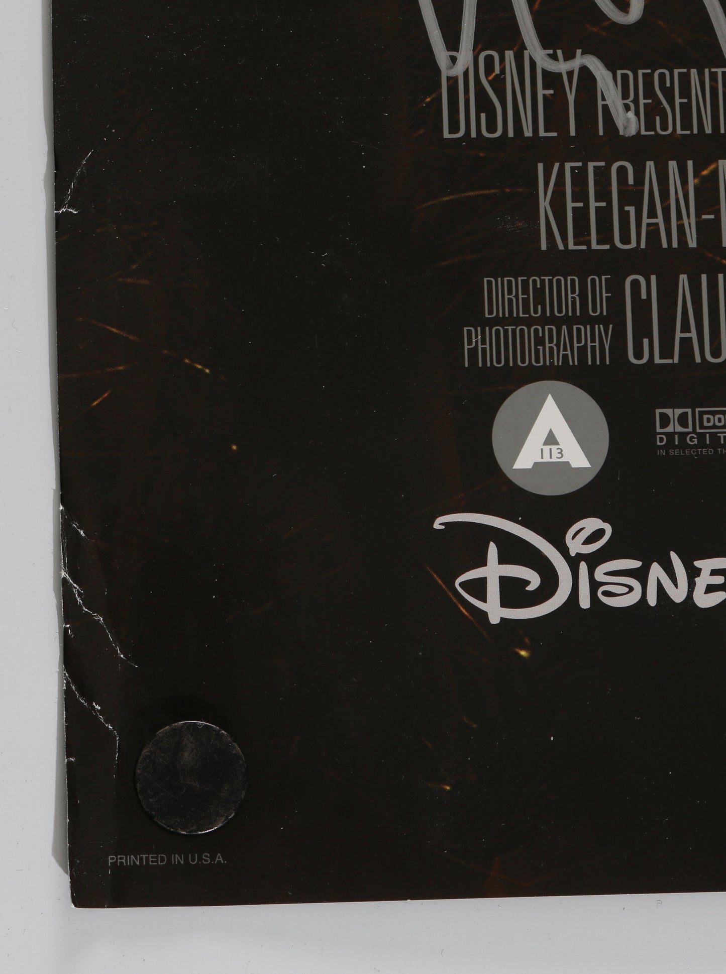 
                  
                    Tomorrowland 27x40 Poster Cast Signed by George Clooney, Britt Robertson, Raffey Cassidy, Tim McGraw, Writers: Damon Lindelof & Jeff Jensen, and Director: Brad Bird
                  
                