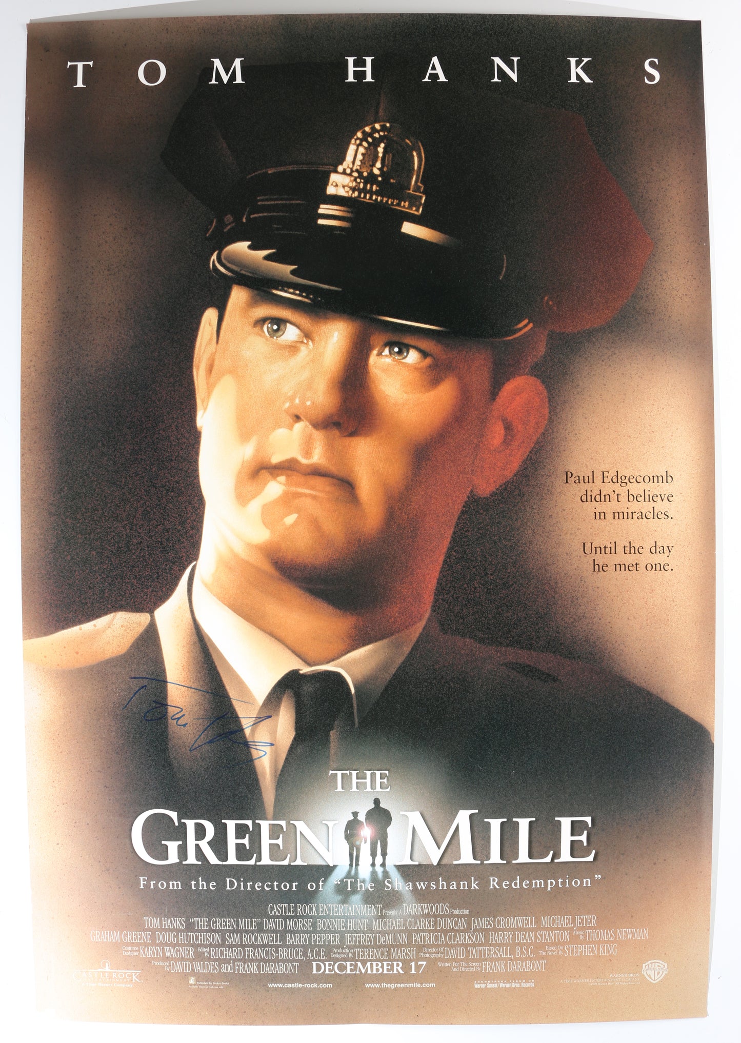 
                  
                    Tom Hanks as Paul Edgecomb in The Green Mile Signed 27x40 Poster
                  
                