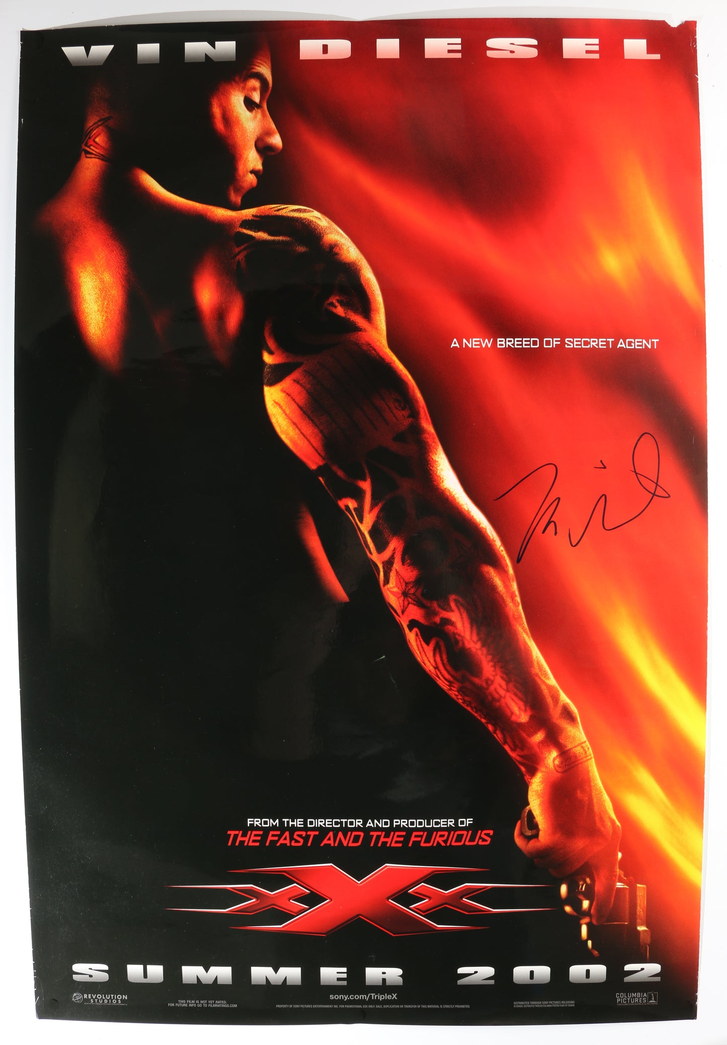 
                  
                    Vin Diesel as Xander Cage in xXx Signed 27x40 Poster
                  
                
