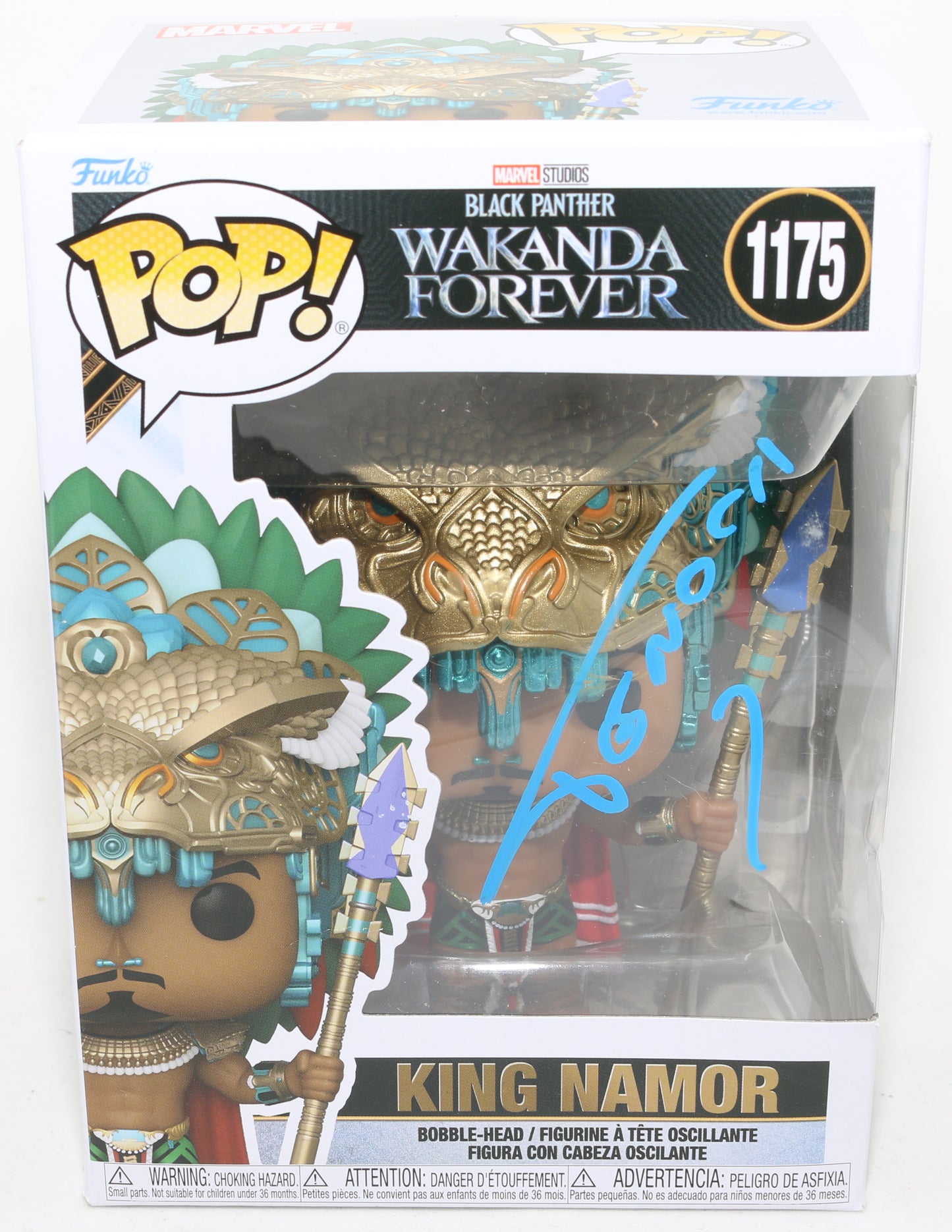 
                  
                    Tenoch Huerta as King Namor in Black Panther: Wakanda Forever (SWAU) Signed Funko POP! #1175
                  
                