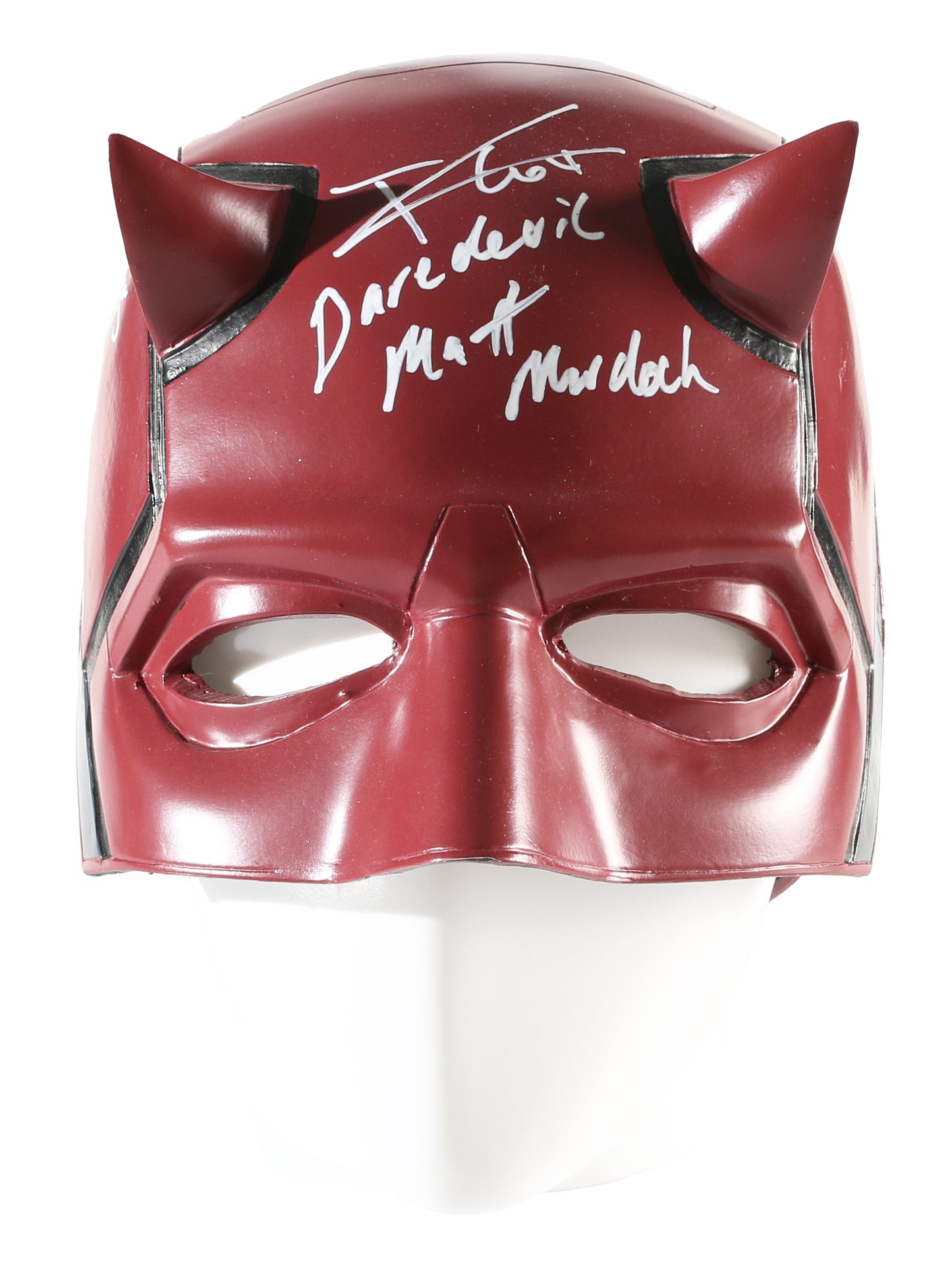 
                  
                    Charlie Cox as Daredevil in Daredevil (JSA) Signed Prop Replica Helmet with Character Name Initials & Quote
                  
                