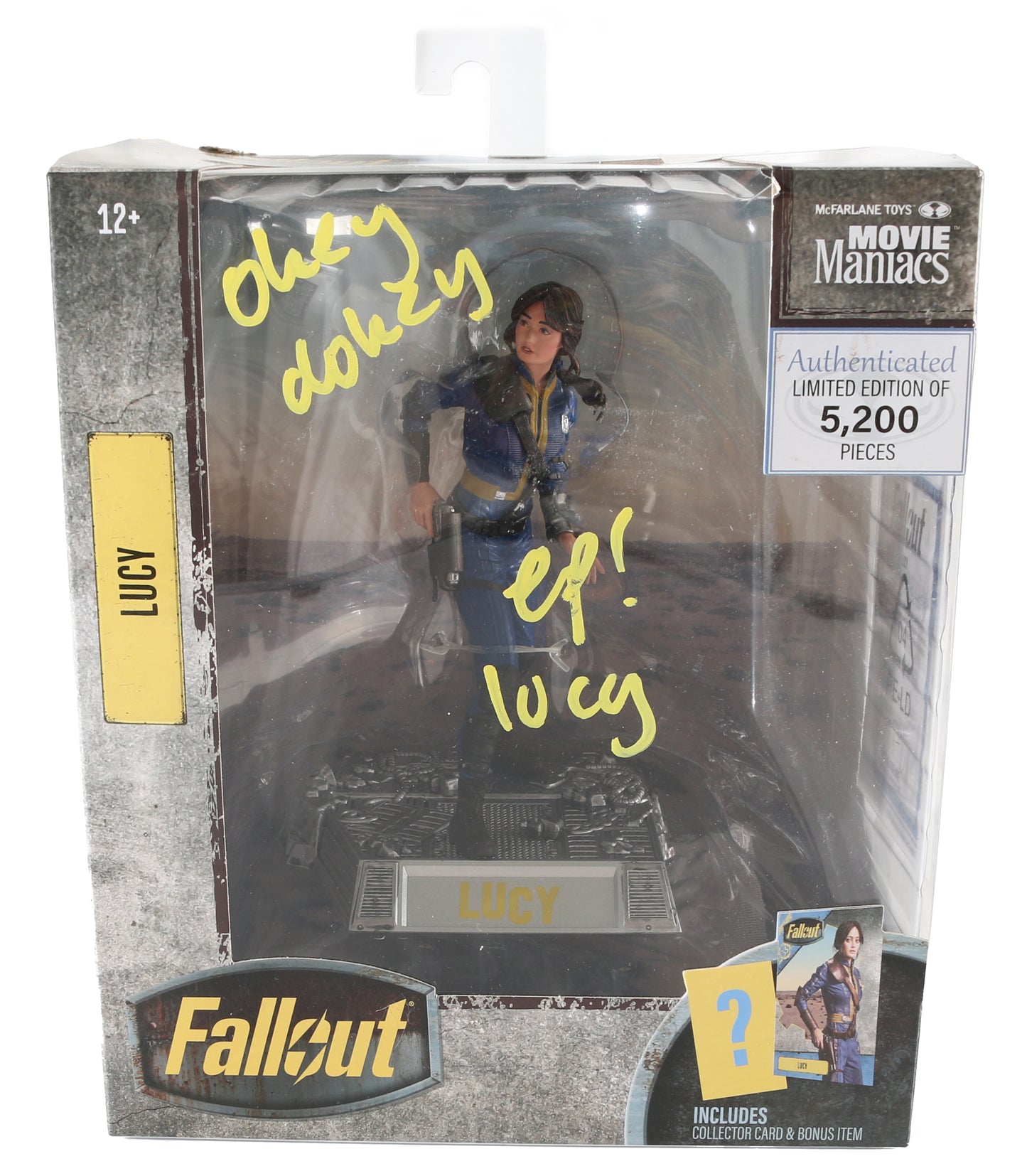 
                  
                    Ella Purnell as Lucy MacLean in Fallout (JSA) Signed McFarlane Toys Collectible Statue with Character Name & Quote
                  
                