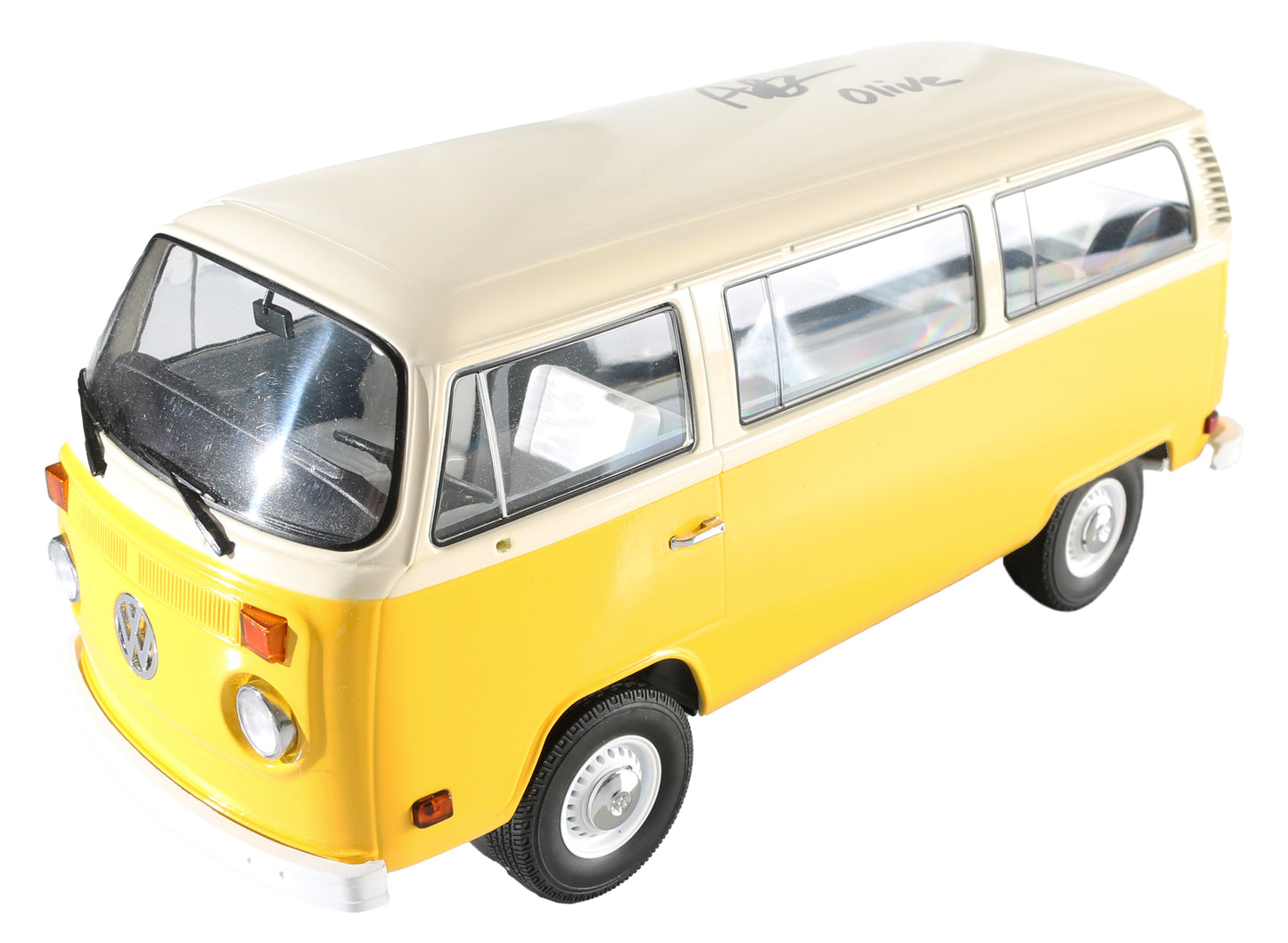
                  
                    Abigail Breslin as Olive Hoover in Little Miss Sunshine Signed Greenlight Artisan 1:18 Scale Model 1978 Volkswagen Type 2 Bus with Character Name
                  
                