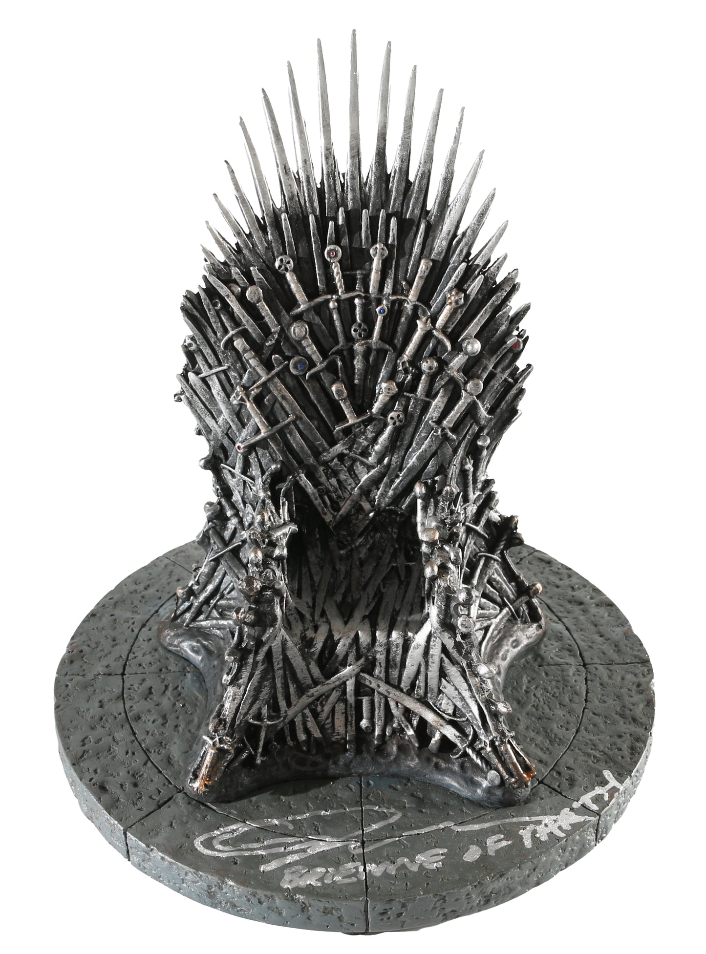 
                  
                    Gwendoline Christie as Brienne of Tarth in Game of Thrones (JSA) Signed Gentle Giant Collectible Iron Throne Statue with Character Name
                  
                