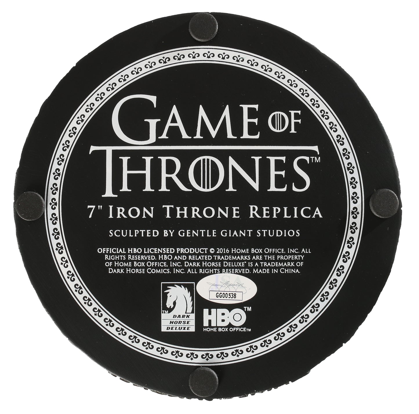 
                  
                    Gwendoline Christie as Brienne of Tarth in Game of Thrones (JSA) Signed Gentle Giant Collectible Iron Throne Statue with Character Name
                  
                
