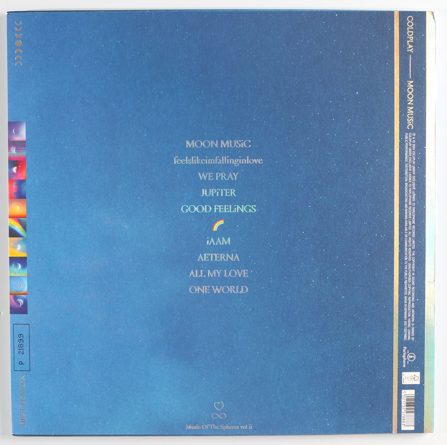 
                  
                    Coldplay: Moon Music LP 12" Vinyl Record Insert Signed by Jonny Buckland, Will Champion, Guy Berryman, & Chris Martin
                  
                