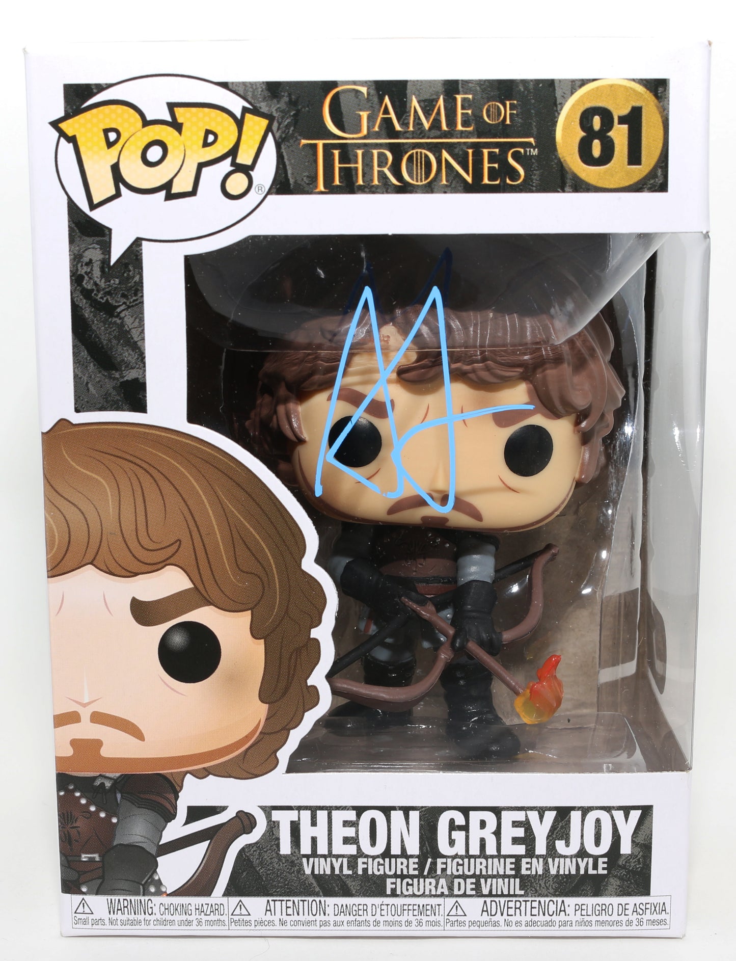 
                  
                    Alfie Allen as Theon Greyjoy in Game of Thrones (SWAU) Signed Funko POP! #81
                  
                