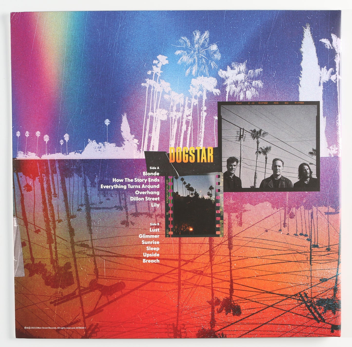 
                  
                    Dogstar: Somewhere Between the Power Lines & Palm Trees LP 12" Vinyl Record Insert Band Signed by Keanu Reeves, Robert Mailhouse, & Bret Domrose
                  
                