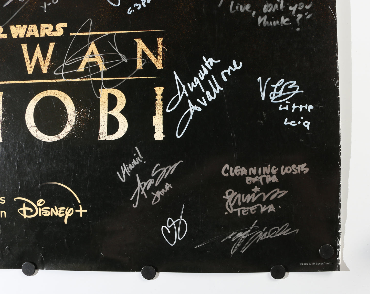 
                  
                    Star Wars: Obi-Wan Kenobi 27x40 Poster Cast Signed by Ewan McGregor, Hayden Christensen, Ian McDiarmid, Indira Varma, Vivien Lyra Blair, Rupert Friend, Kumail Nanjiani & More with Character Names
                  
                